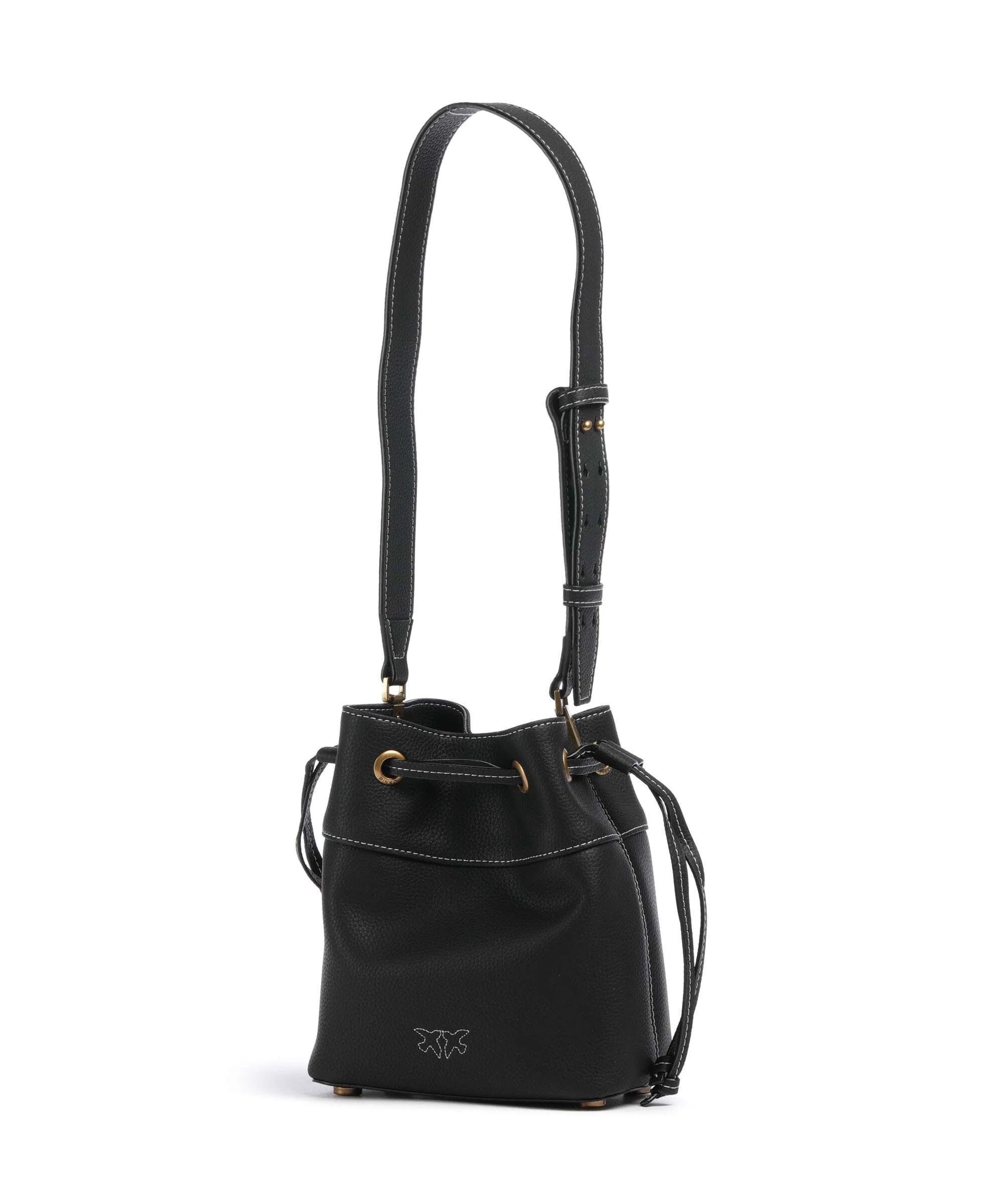 Pinko Secchiello Mini Bucket bag nero/antique gold - Image 2