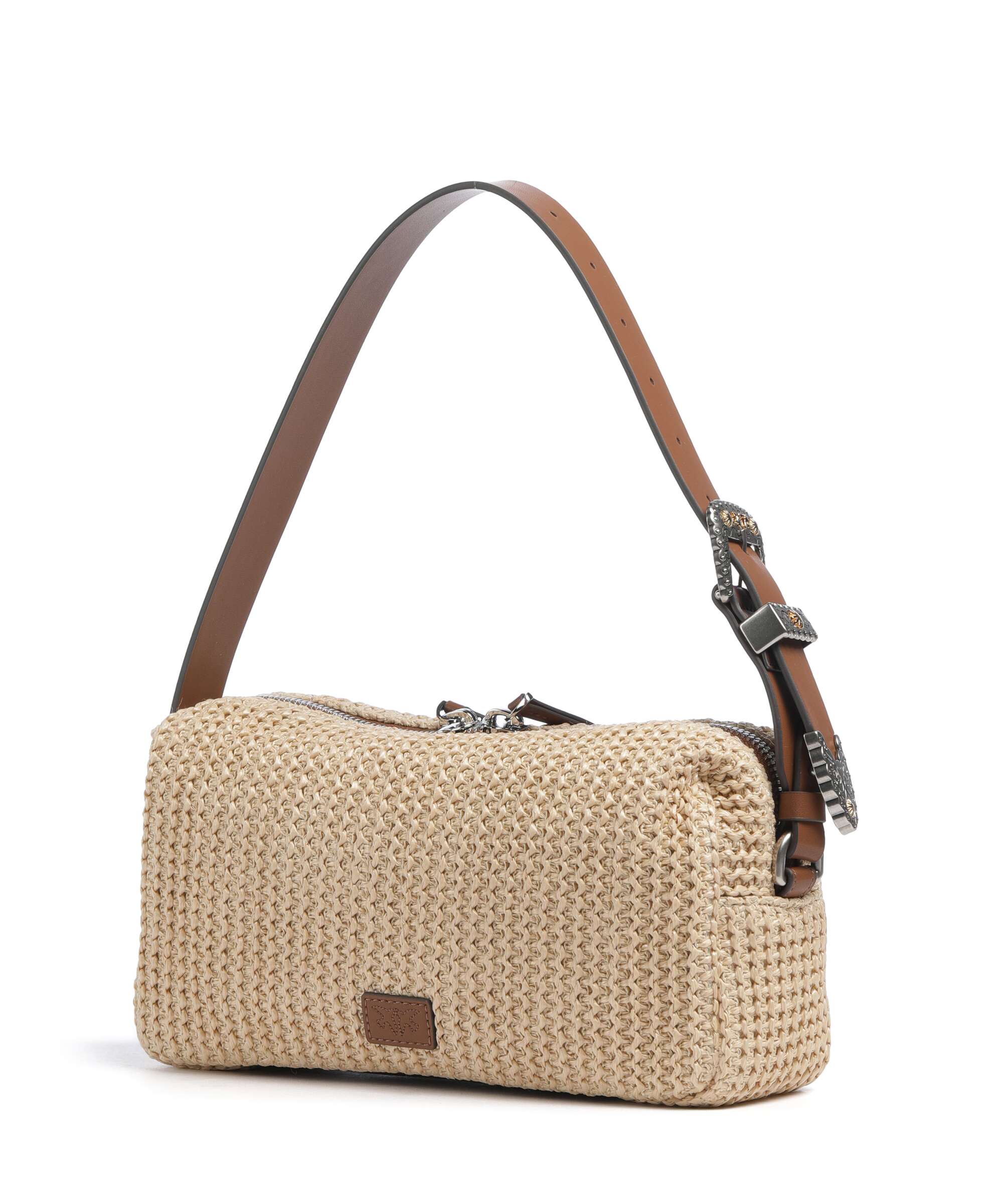 Pinko Shoulder bag paglia/cuoio/old silver - Image 2