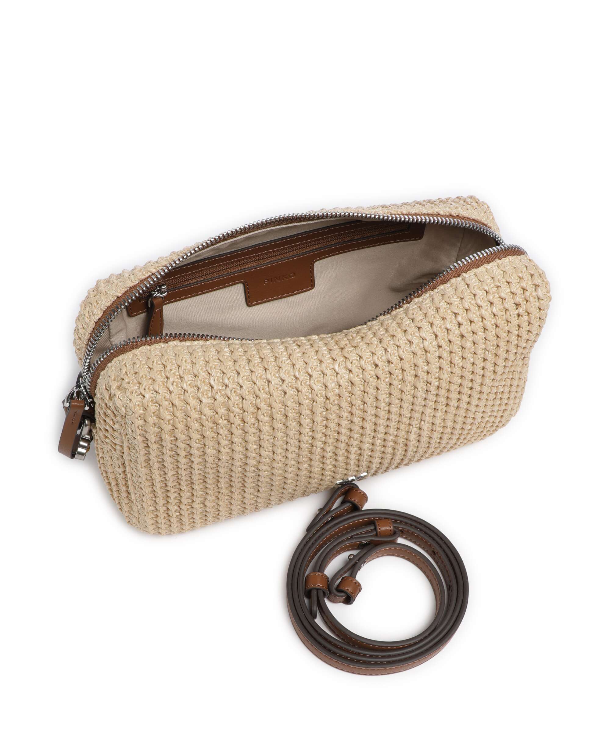 Pinko Shoulder bag paglia/cuoio/old silver - Image 6
