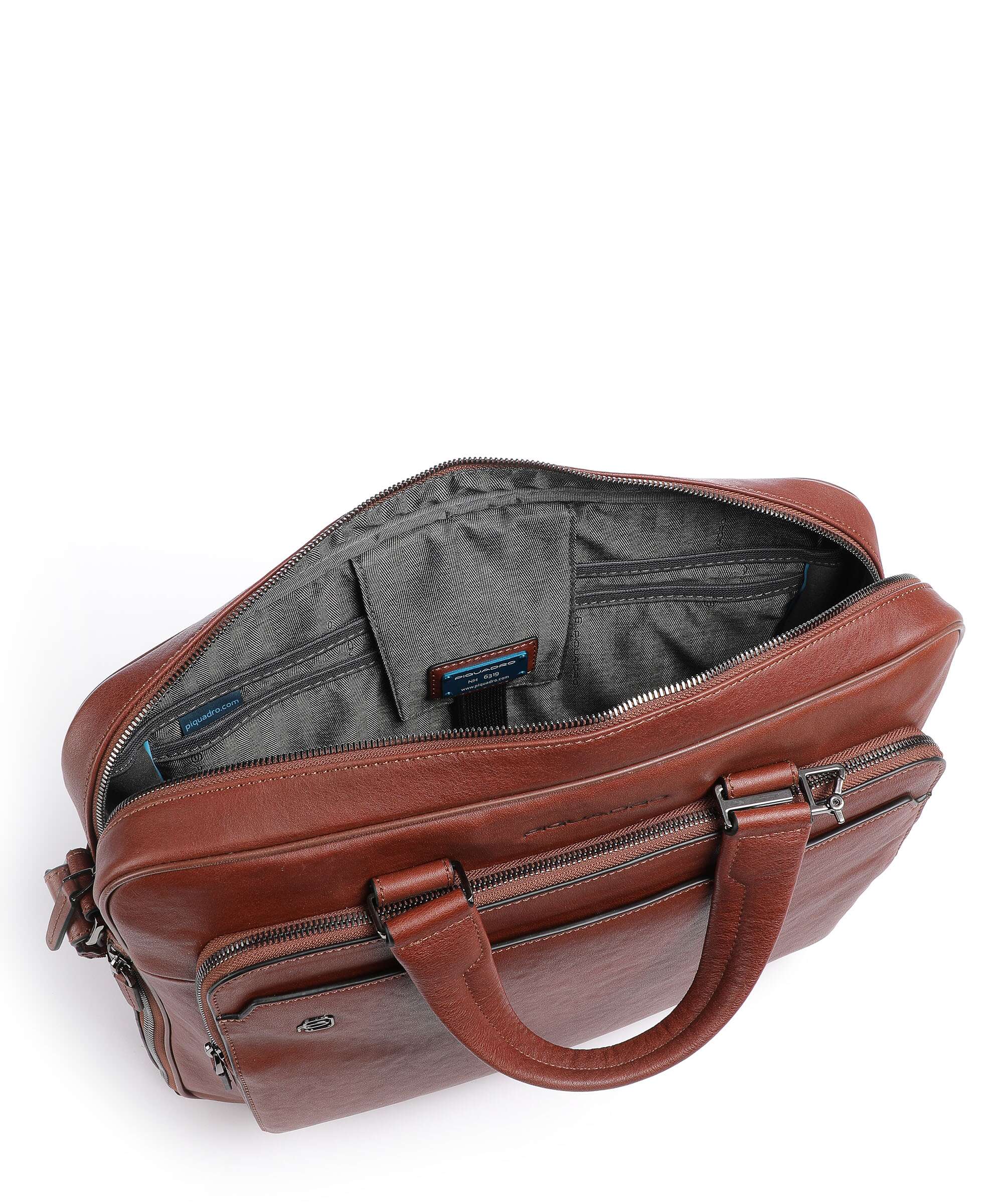 Piquadro Black Square Briefcase cuoio - Image 5