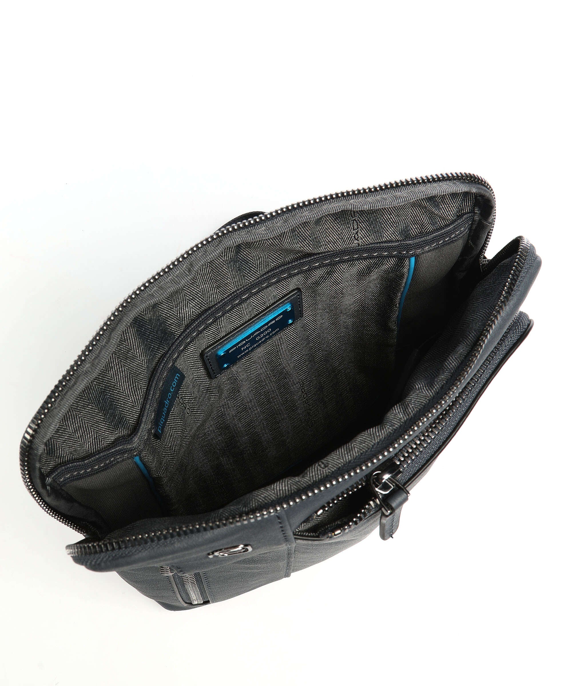 Piquadro Black Square Crossbody bag blue ocean - Image 4