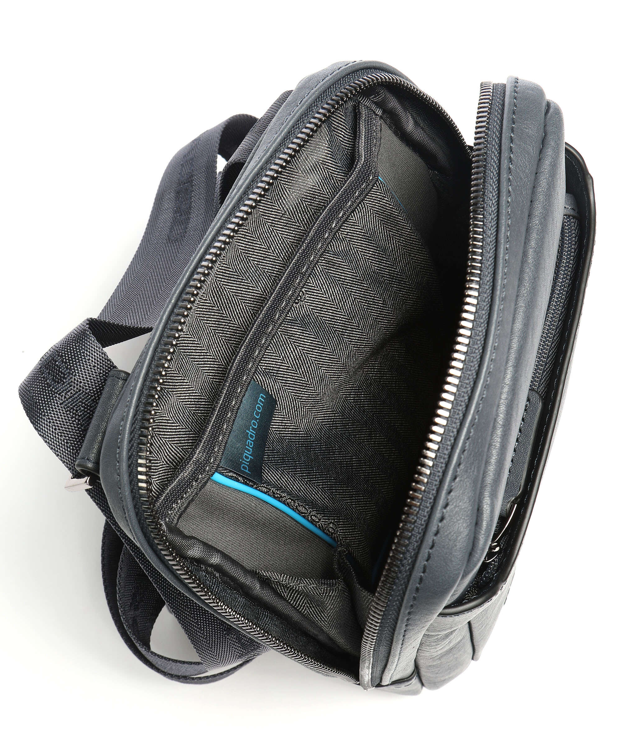 Piquadro Black Square Crossbody bag blue ocean - Image 4
