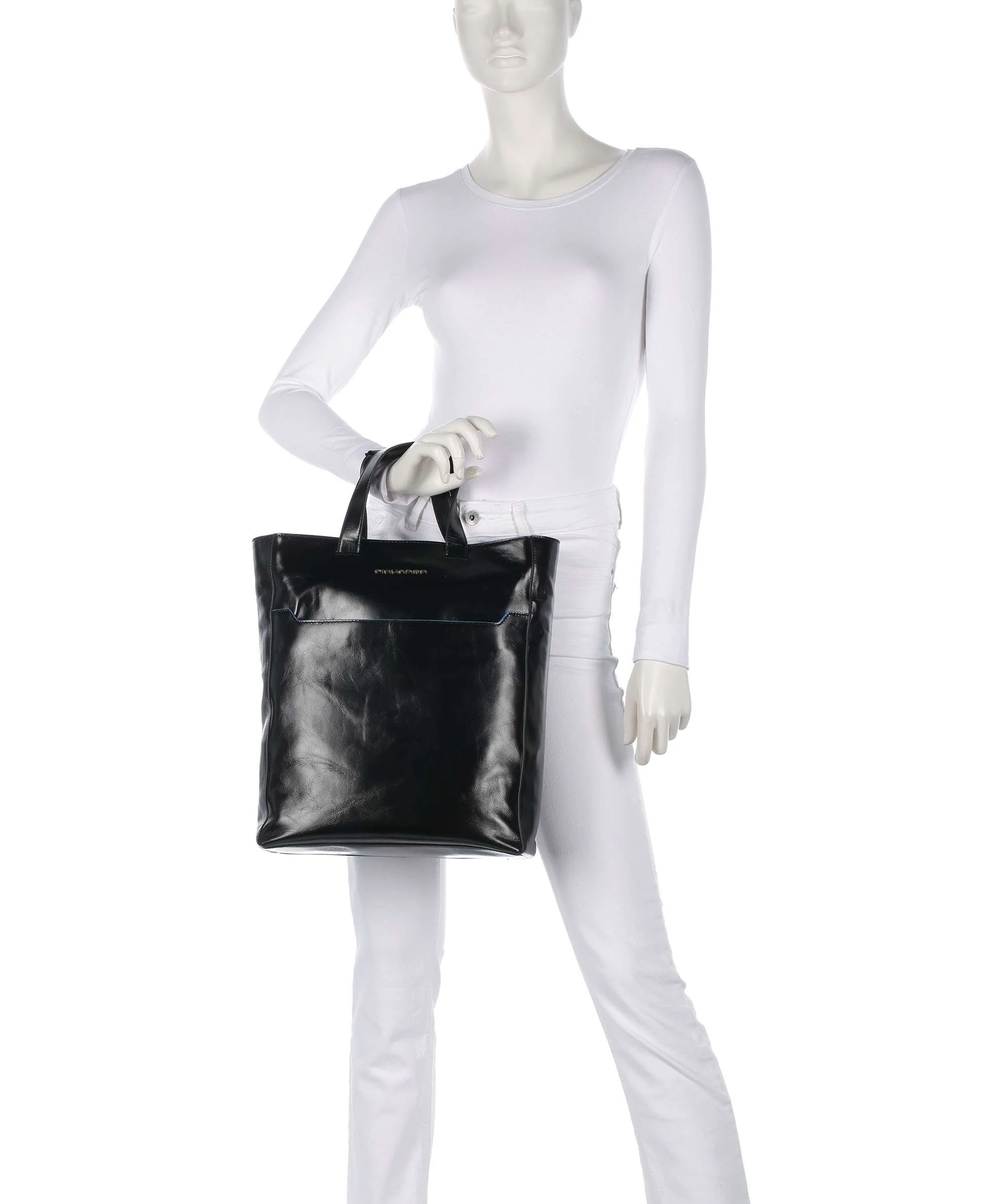 Piquadro Blue Square Hobo bag black - Image 3