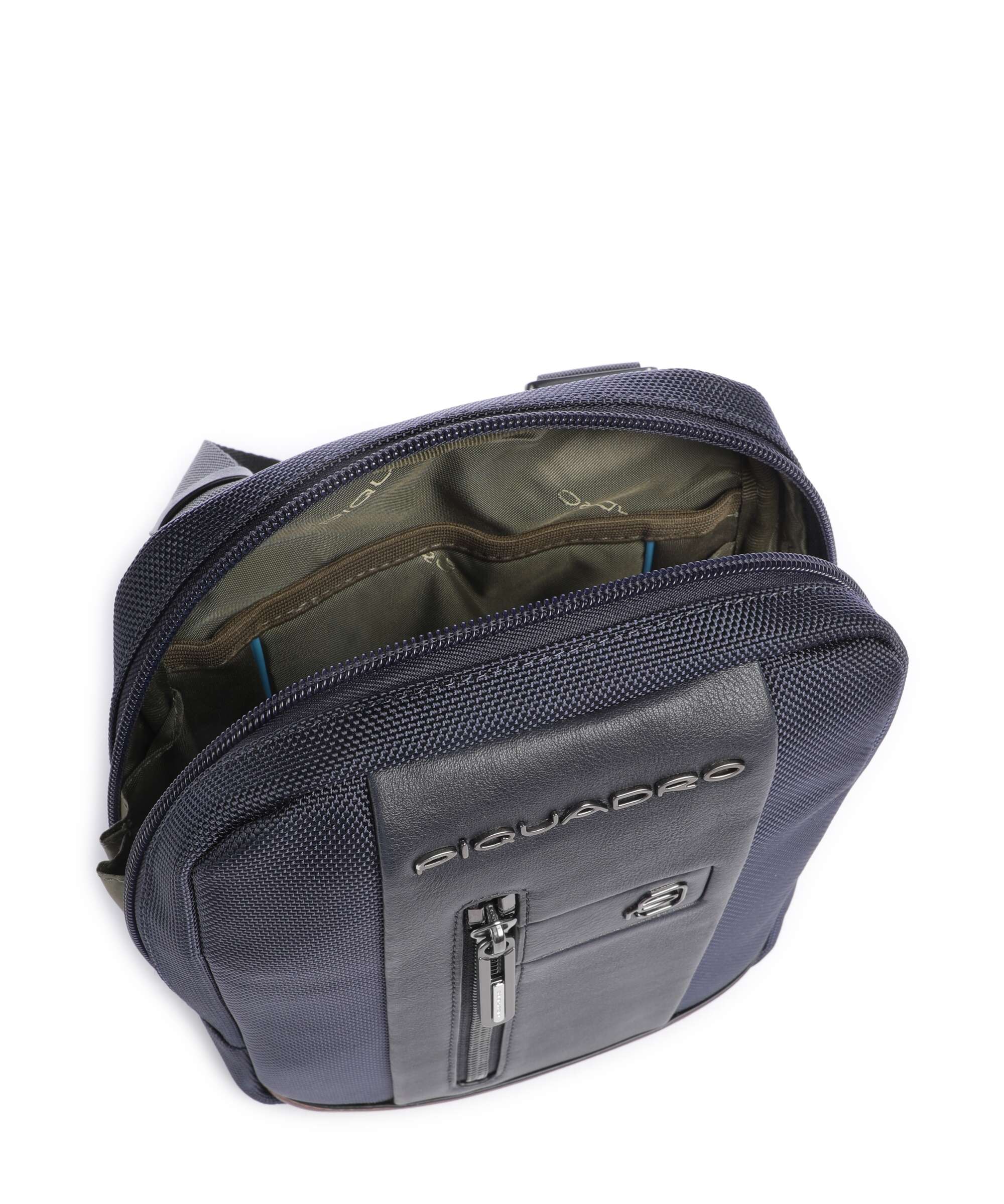 Piquadro Brief 2 Crossbody bag blue/cognac - Image 6