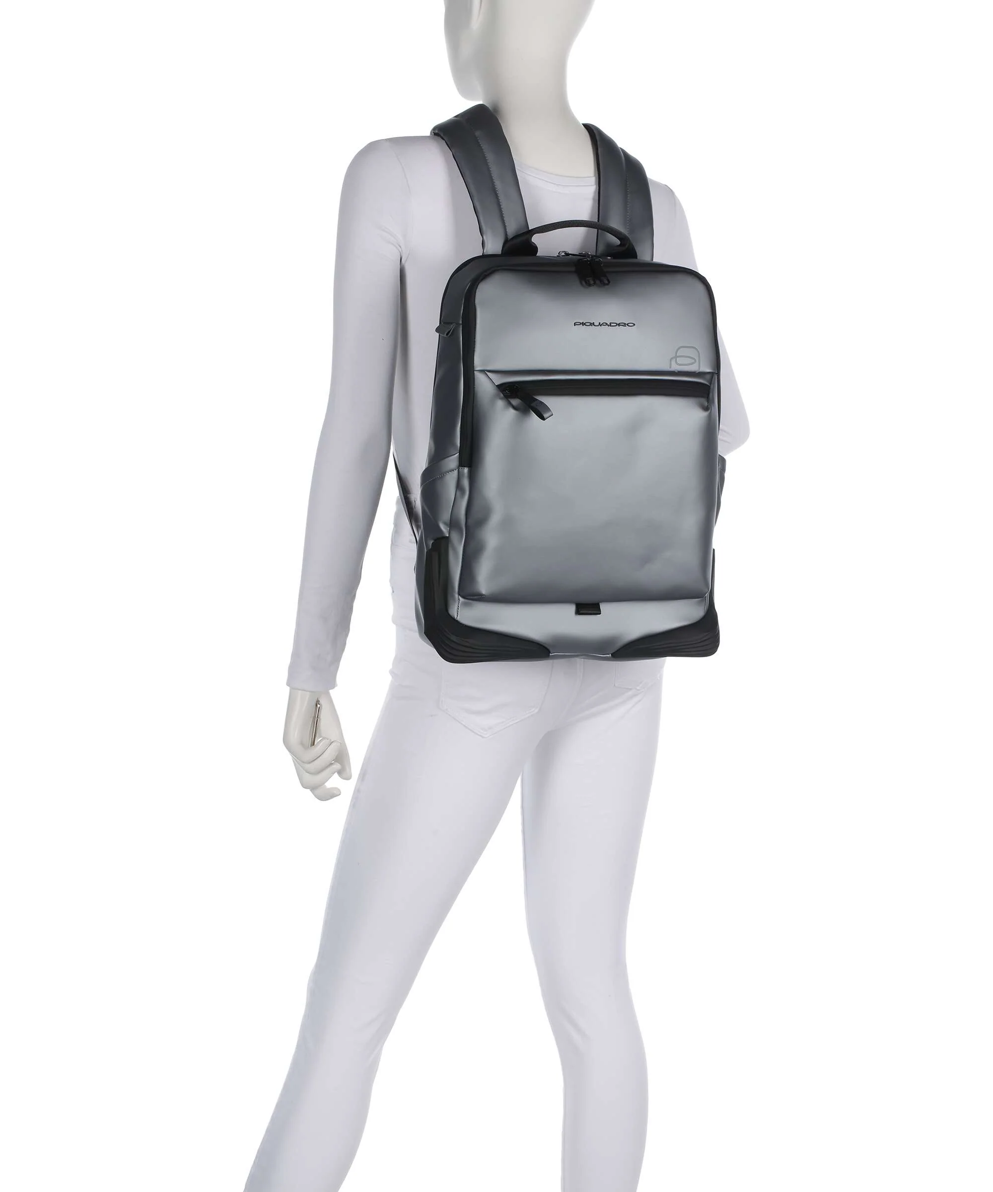 Piquadro C2OWD Backpack metal grey - Image 3