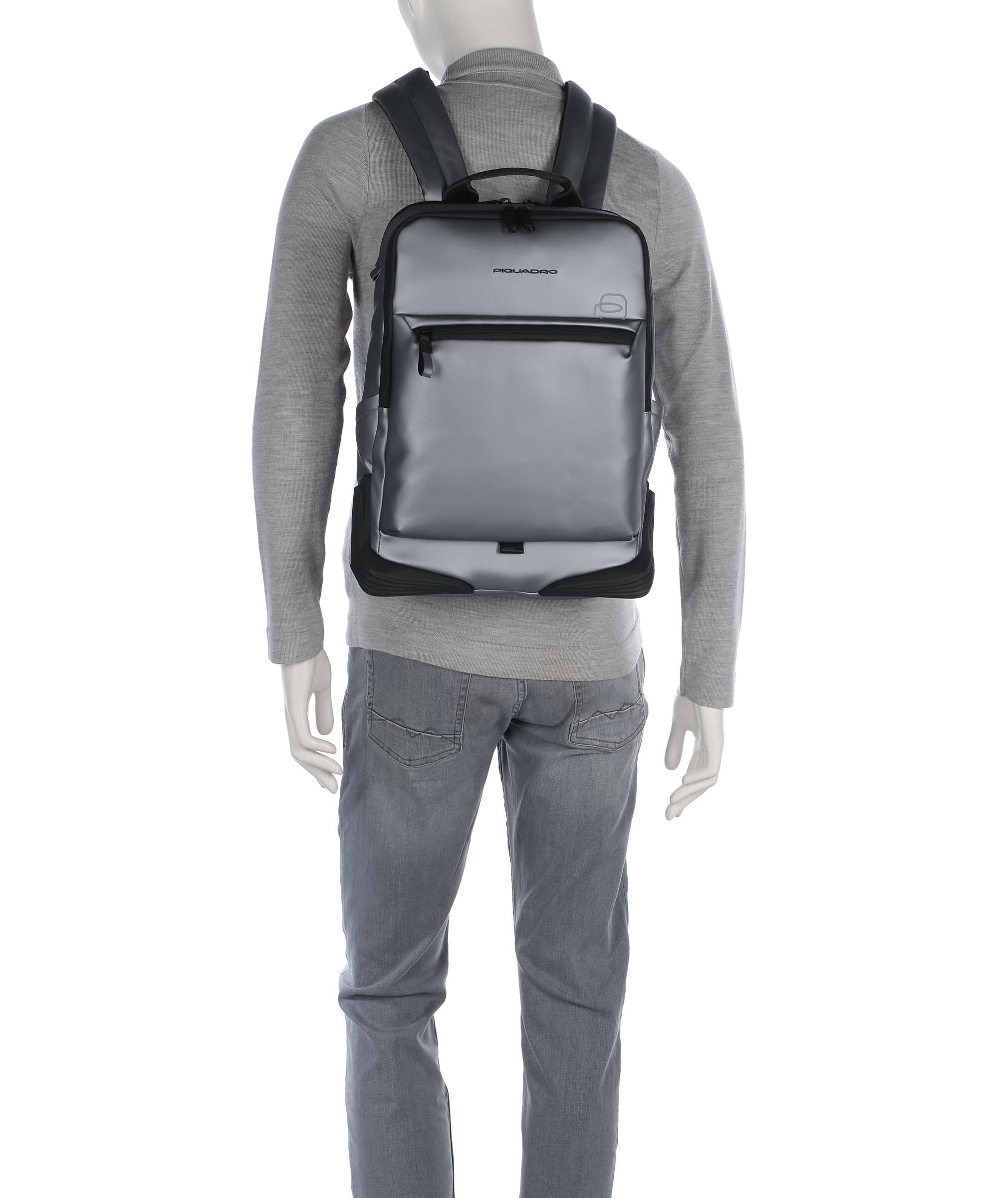 Piquadro C2OWD Backpack metal grey - Image 4