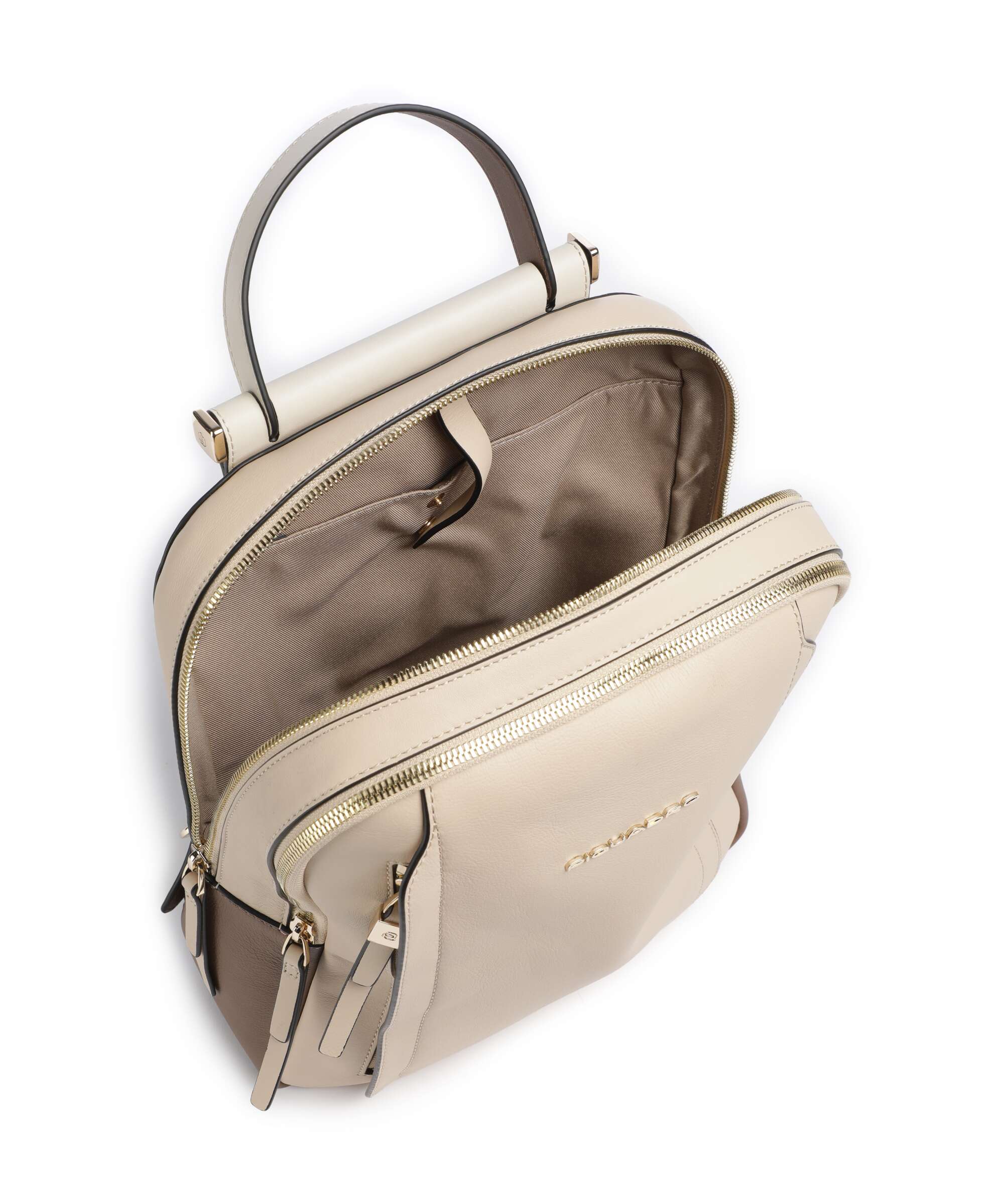 Piquadro Circle Backpack beige/cuoio - Image 5