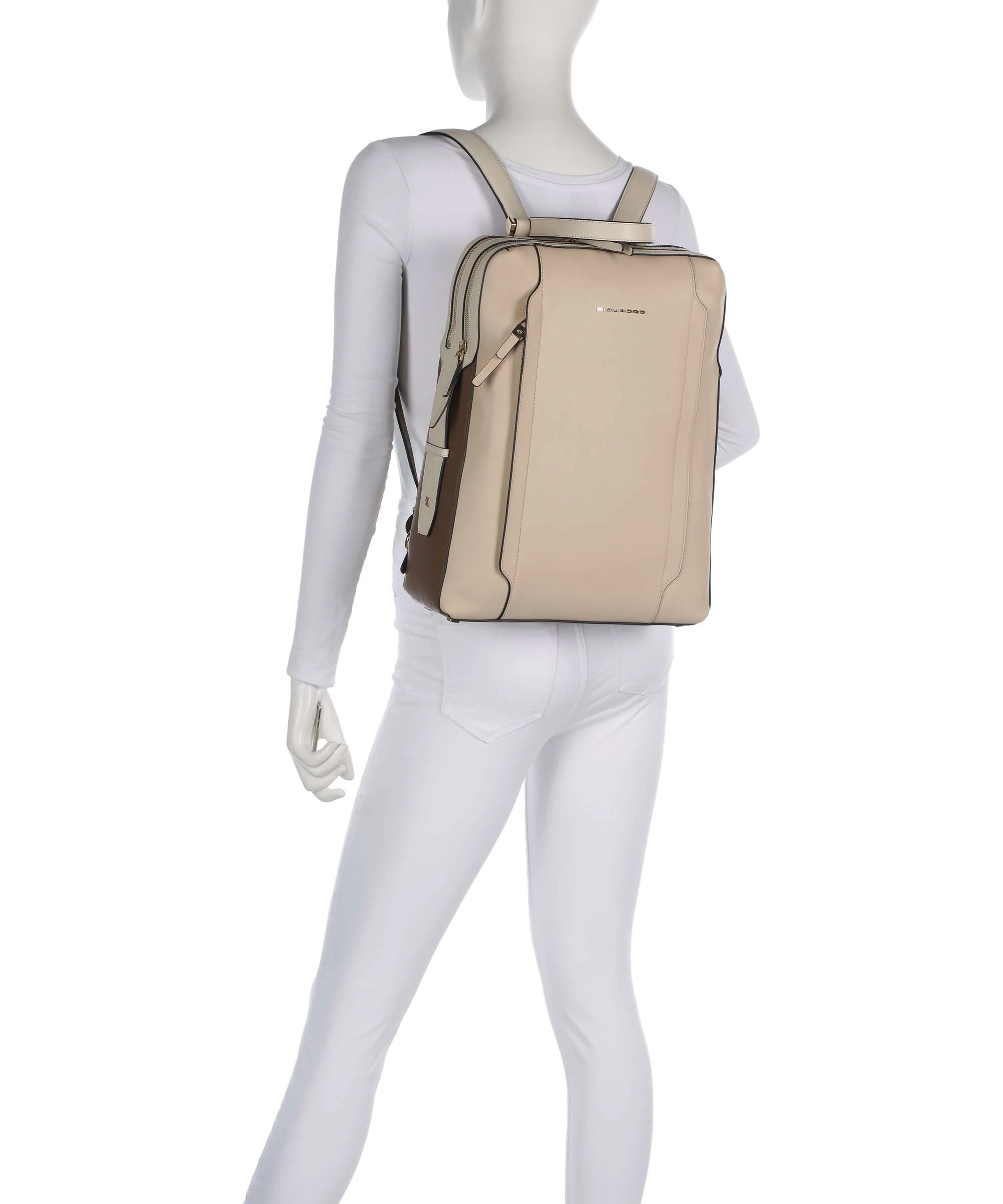 Piquadro Circle Backpack beige/cuoio - Image 3