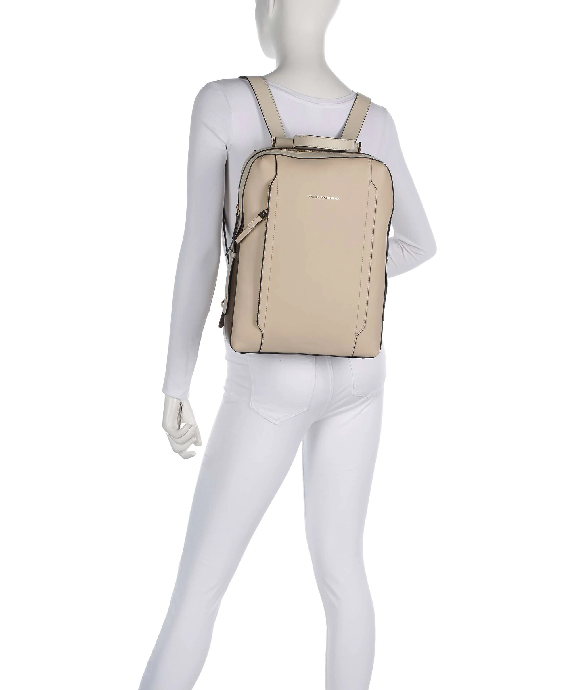 Piquadro Circle Laptop backpack beige/cuoio - Image 3