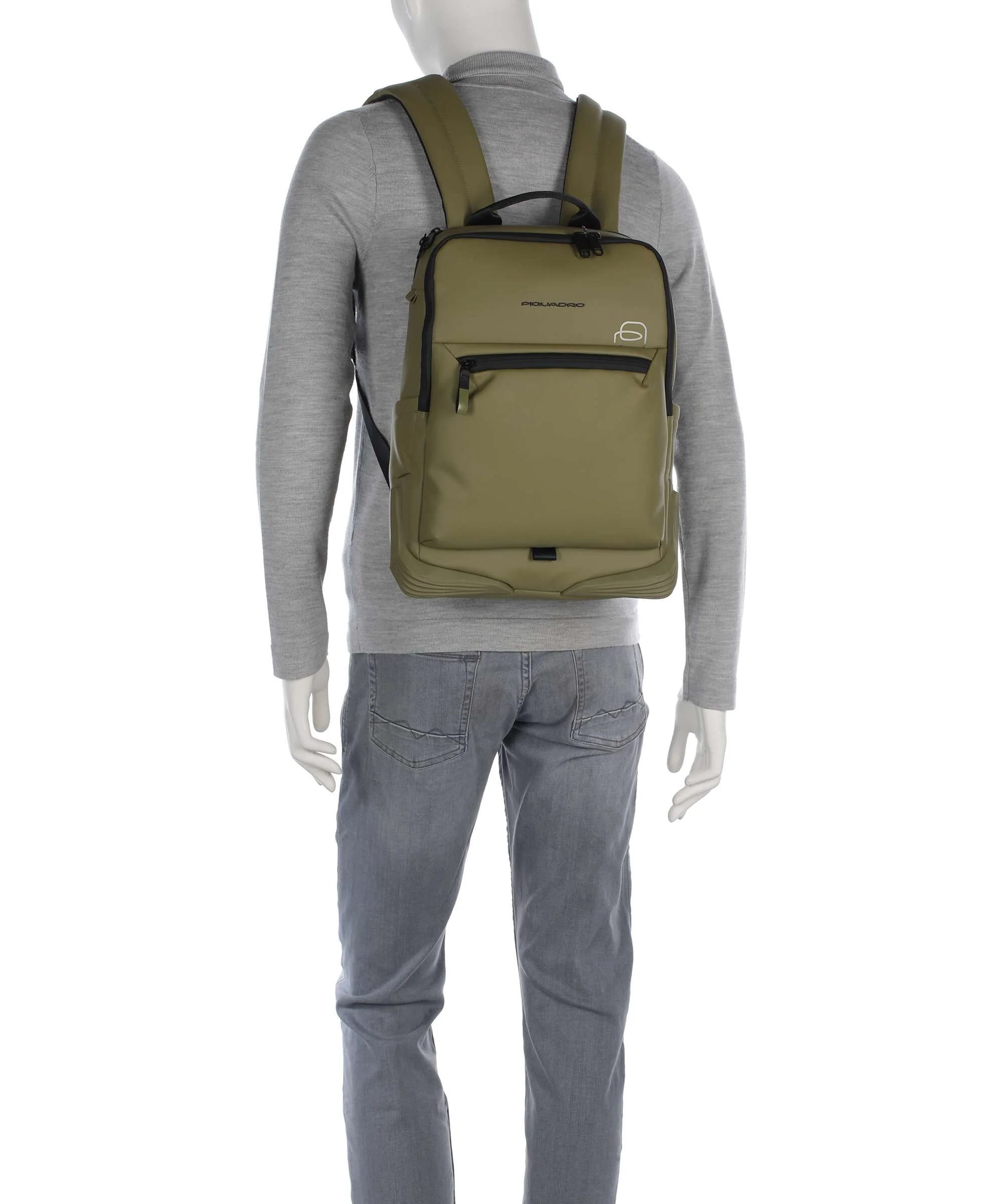 Piquadro Corner 2.0 Backpack light green - Image 4