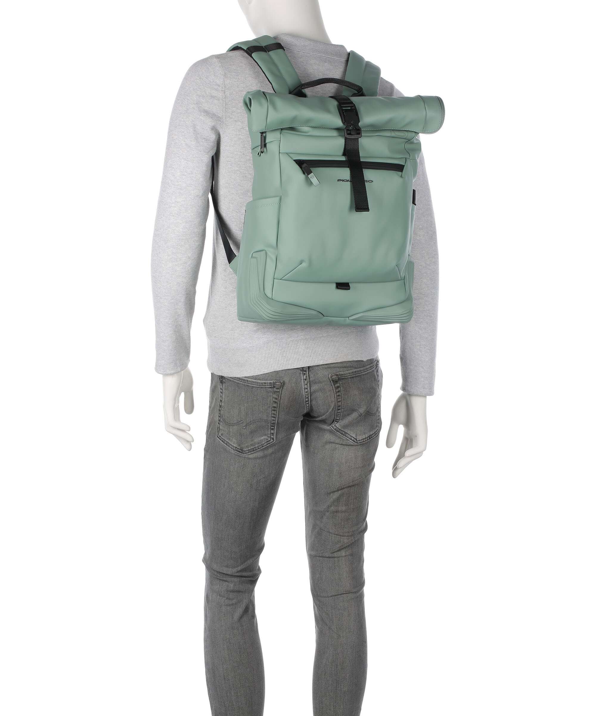 Piquadro Corner 2.0 Rolltop backpack green - Image 3