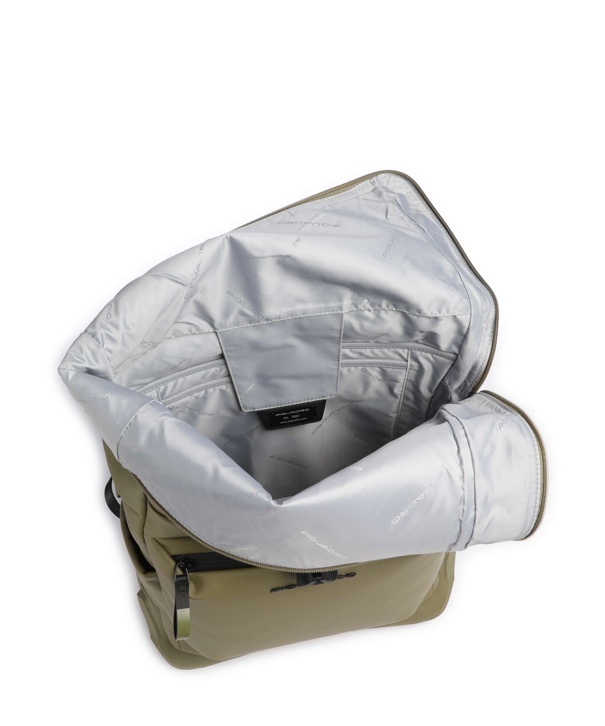 Piquadro Corner Special Rolltop backpack light green - Image 6