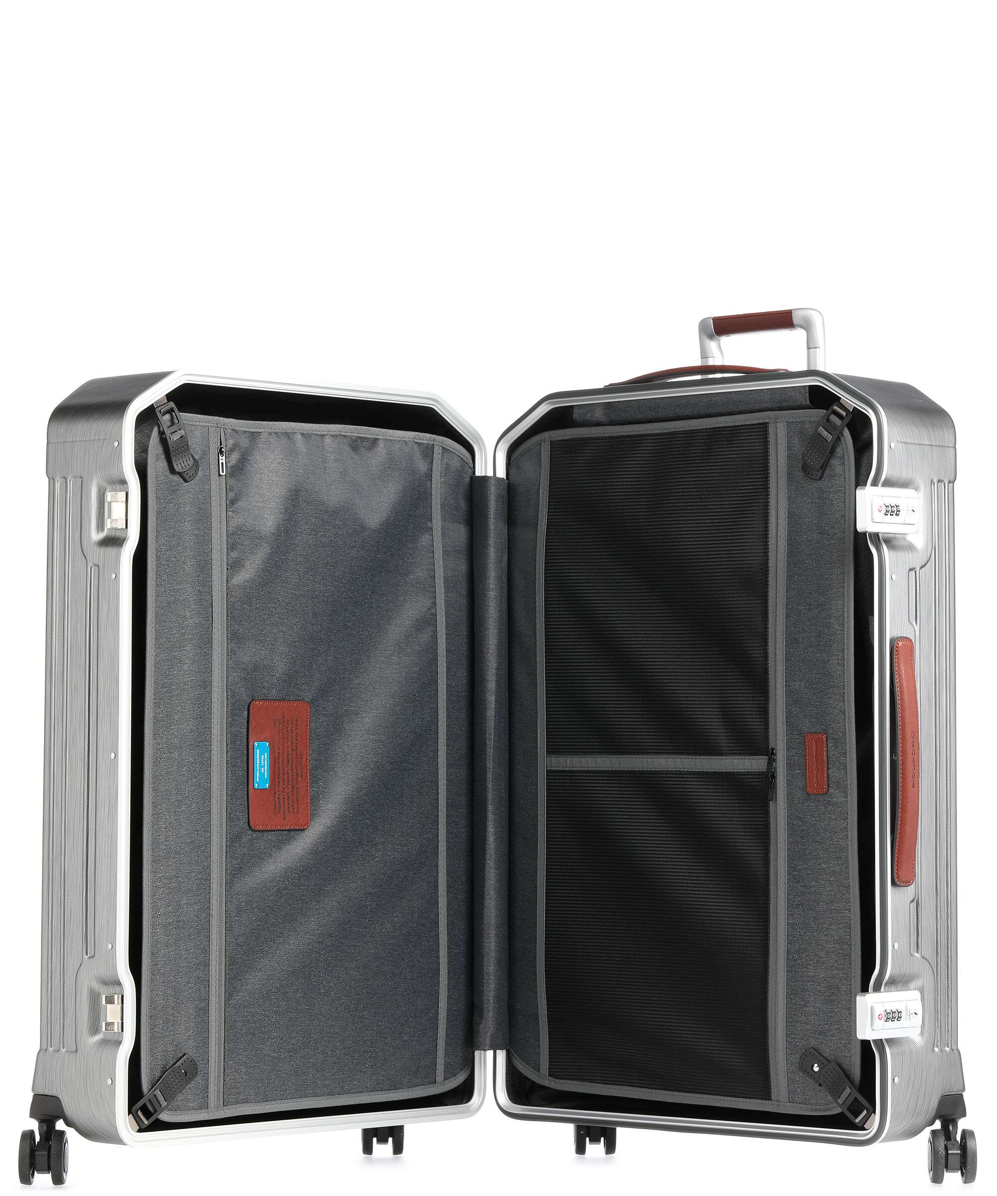 Piquadro PQLM Spinner (4 wheels) black/natural tan - Image 5