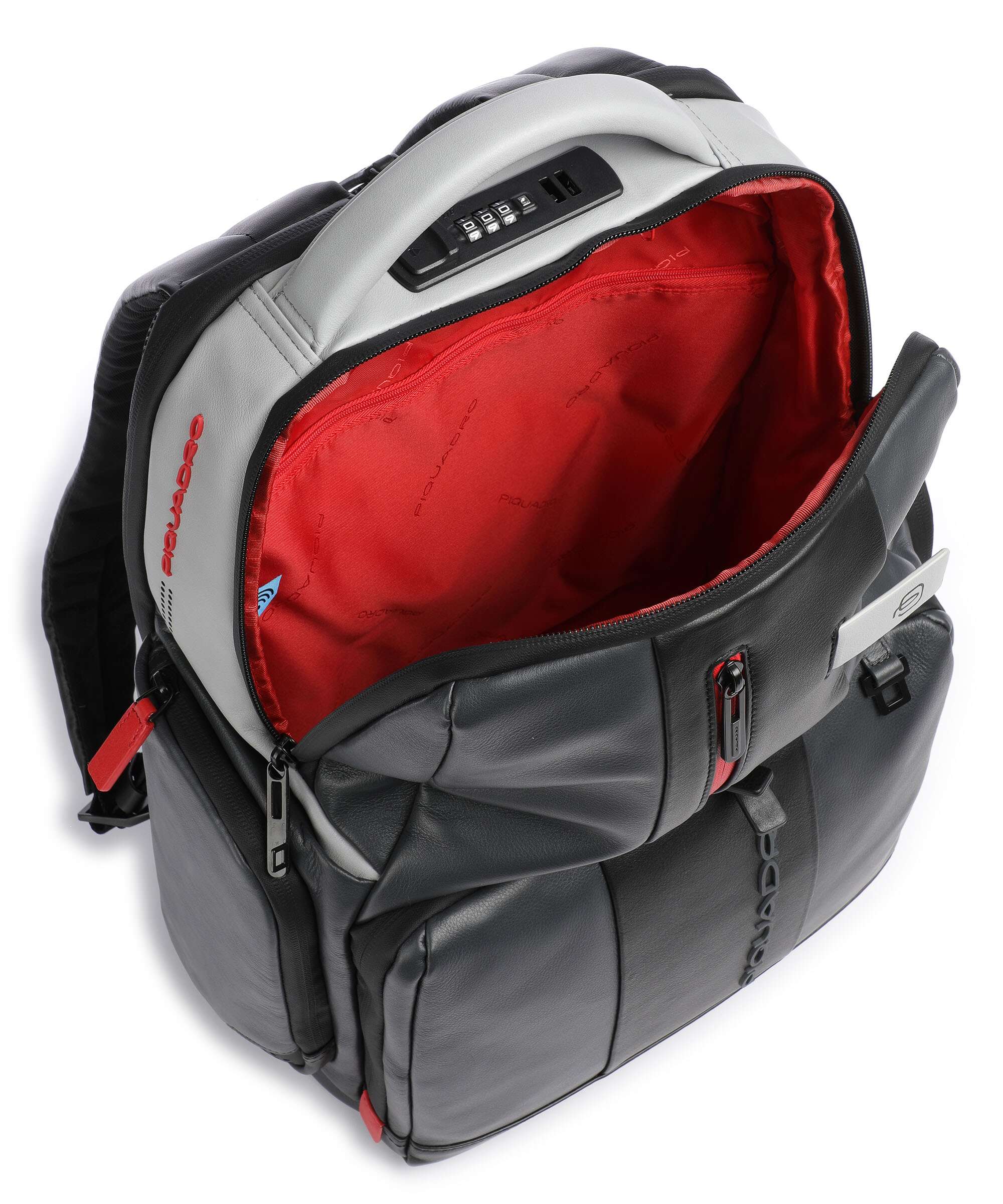 Piquadro Urban Laptop backpack grau/schwarz - Image 6