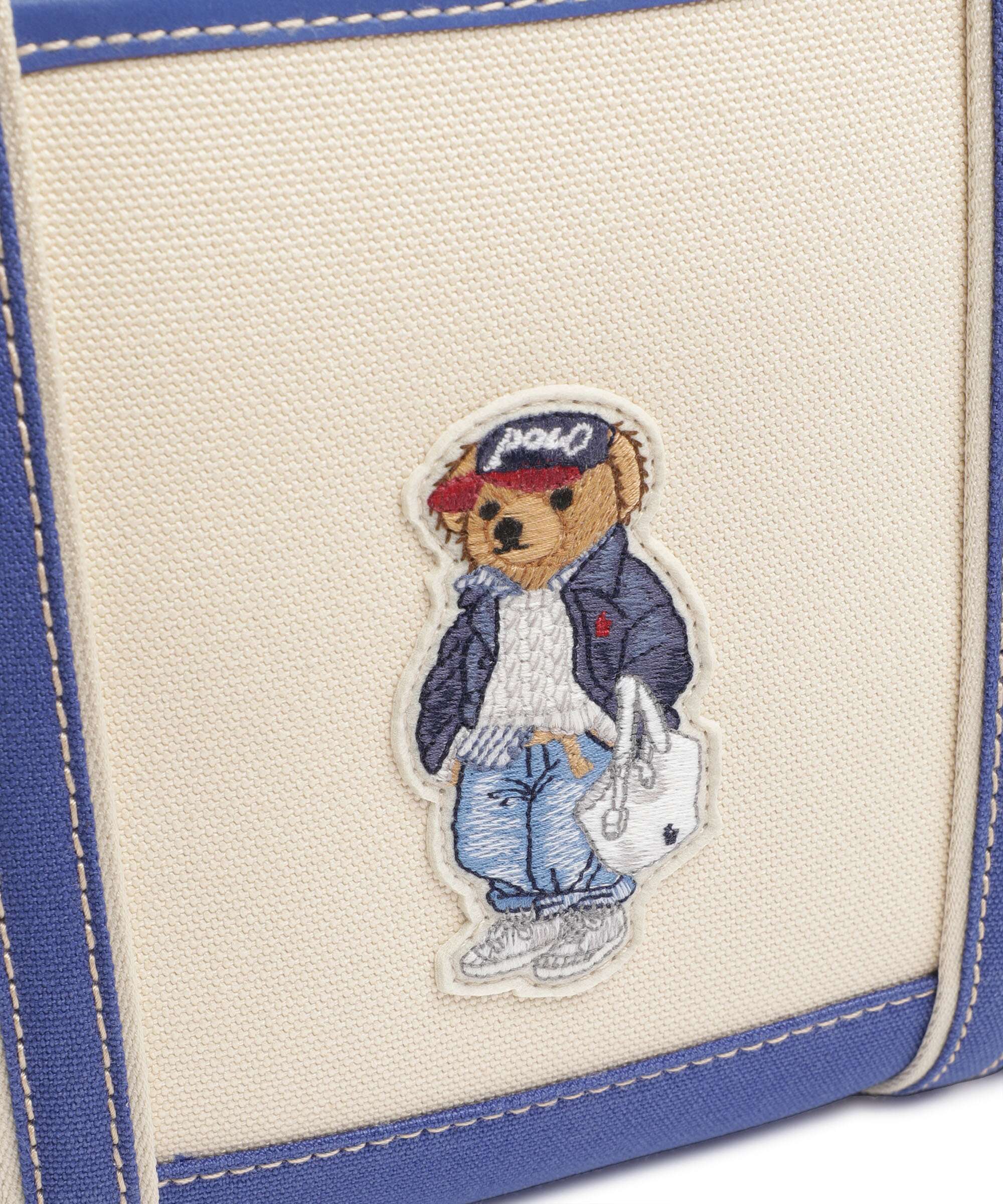 Polo Ralph Lauren Bear Spring Tote bag ecru/ indigo sky - Image 4