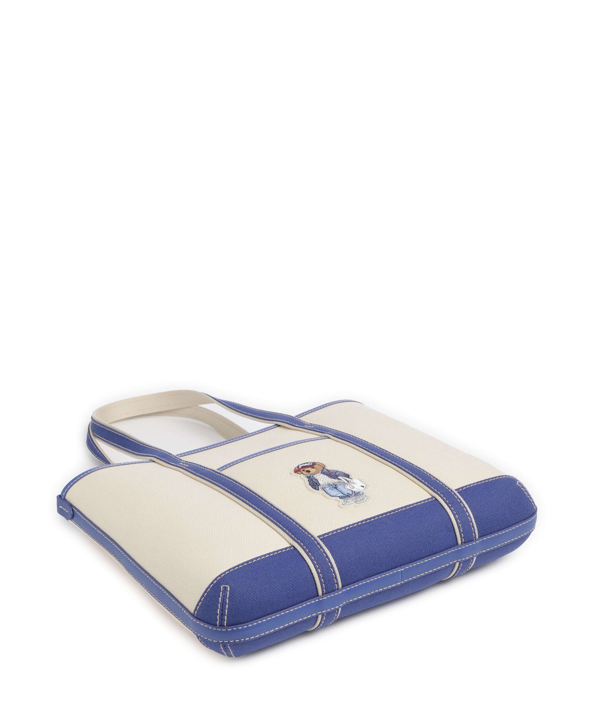 Polo Ralph Lauren Bear Spring Tote bag ecru/ indigo sky - Image 5