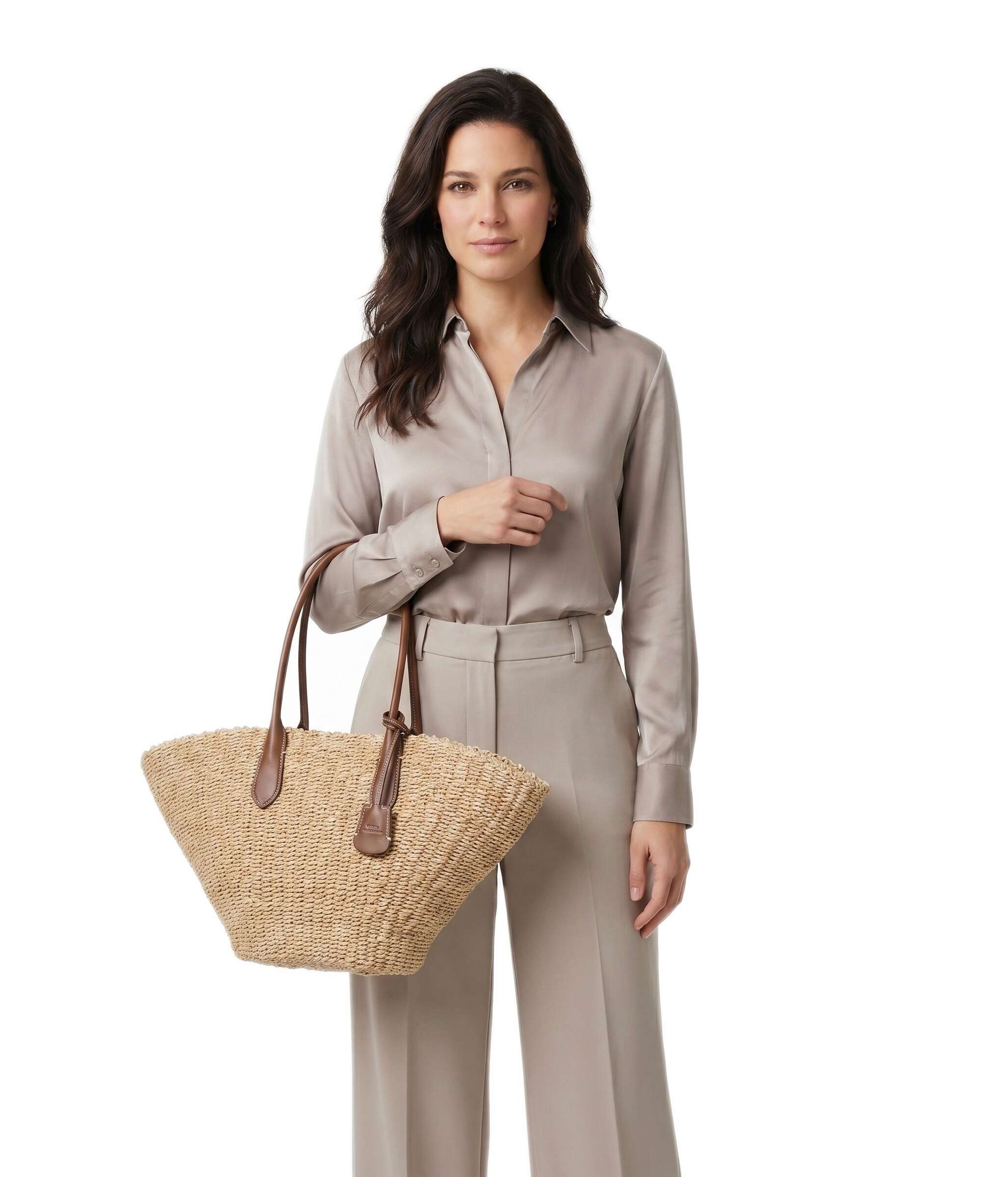 Polo Ralph Lauren Bellport Medium Tote bag natural/cuoio - Image 3