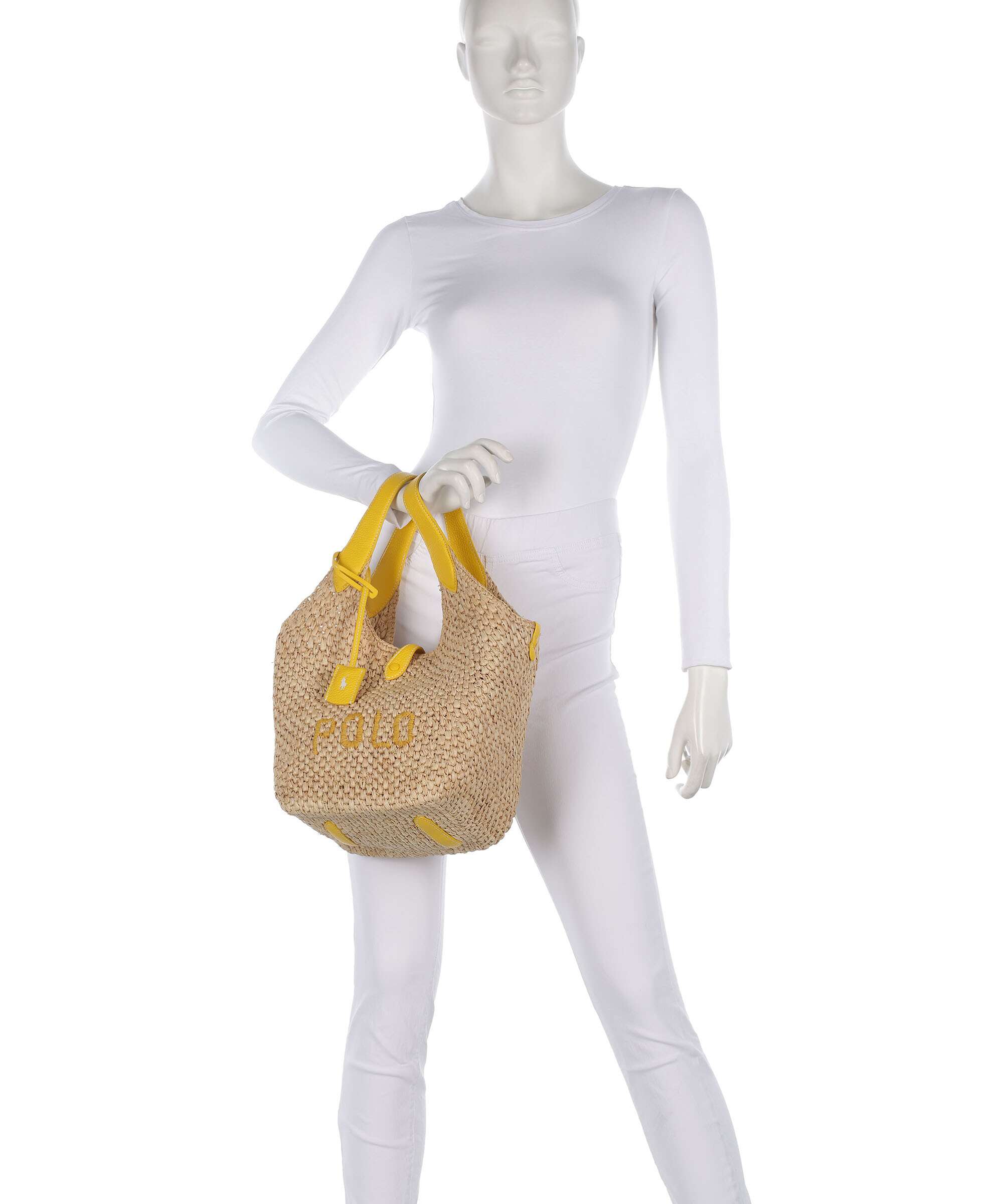 Polo Ralph Lauren Play Medium Handbag natural/canary yellow - Image 3