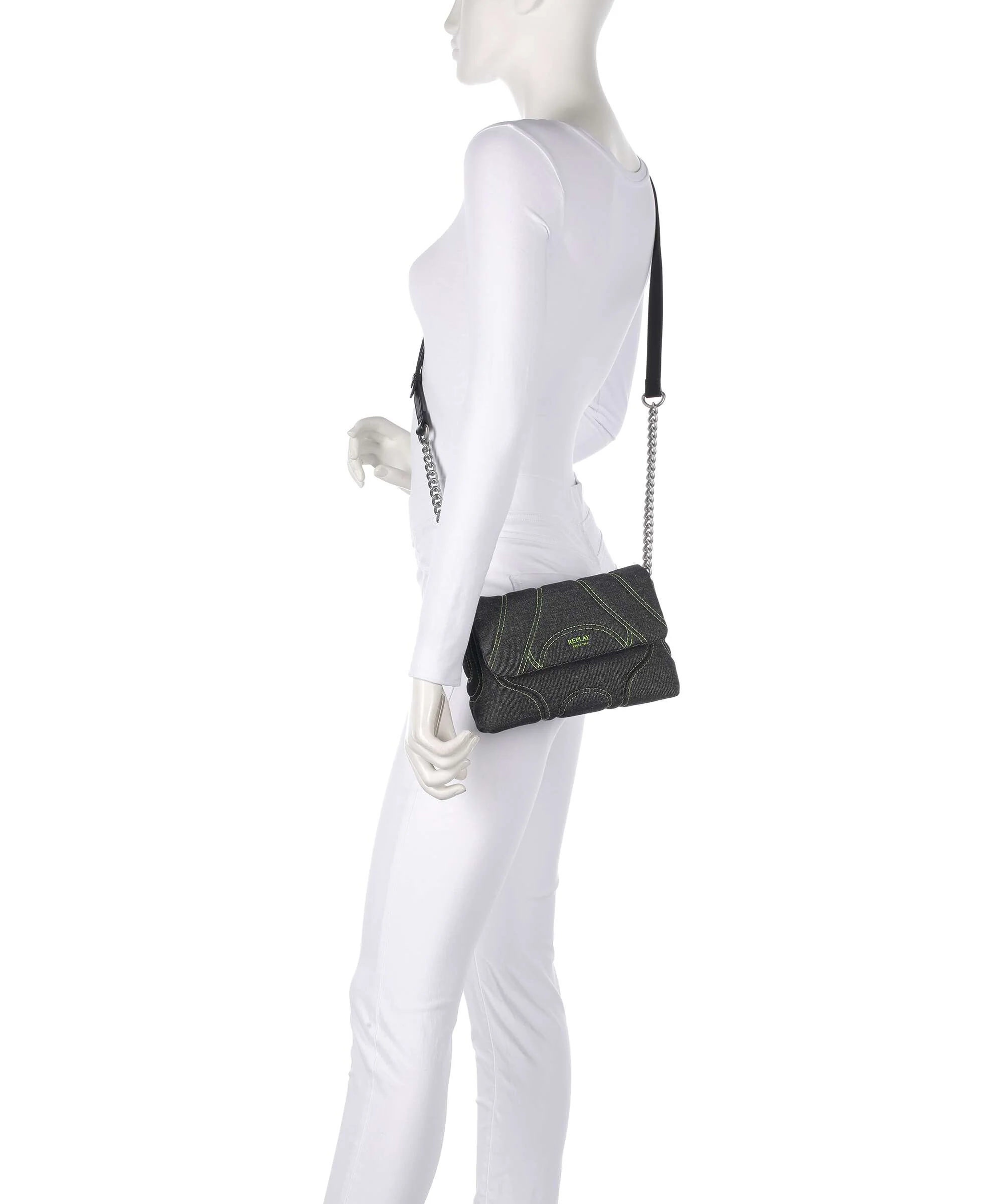 Replay Crossbody bag washed black/green - Image 3