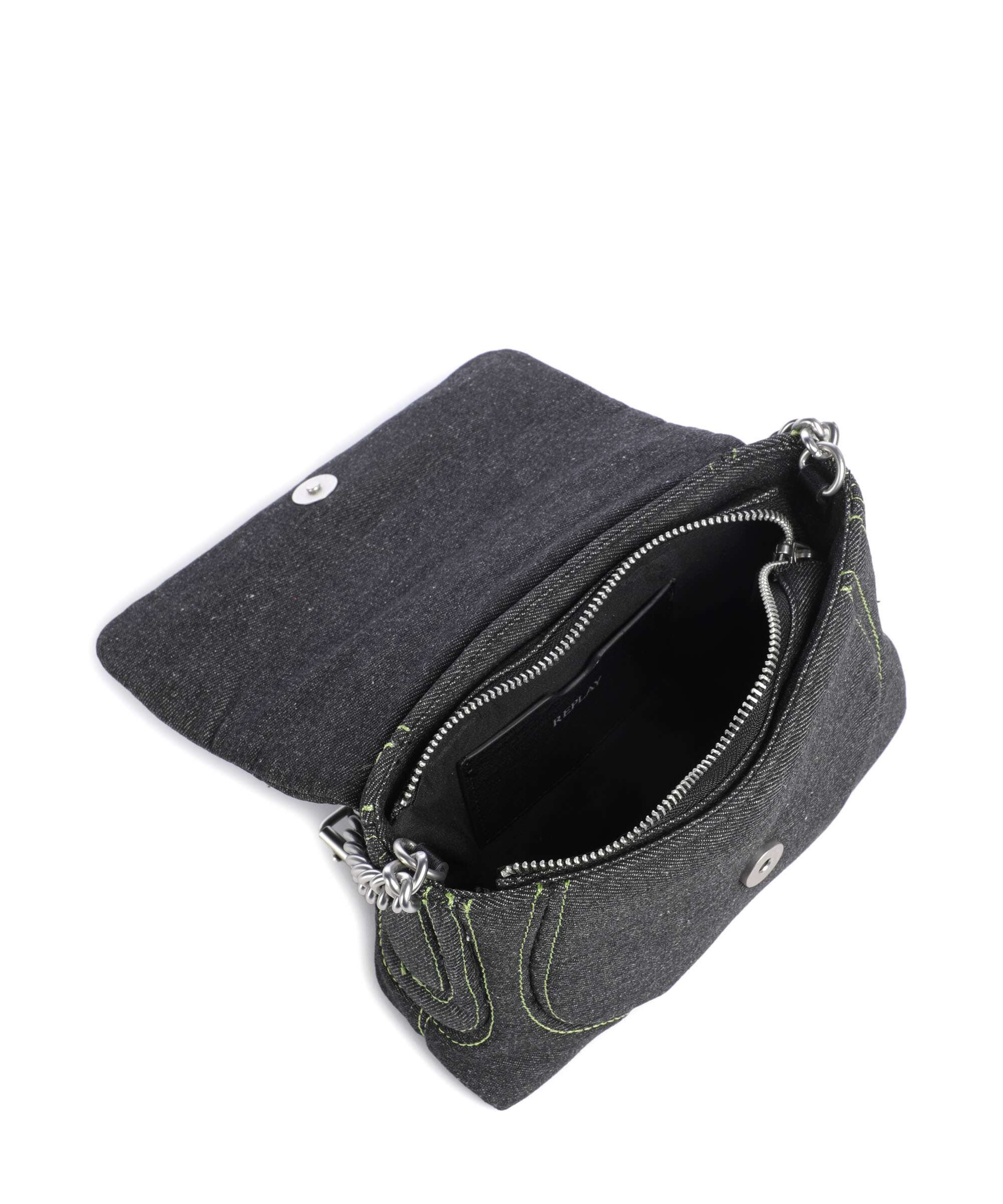 Replay Crossbody bag washed black/green - Image 6