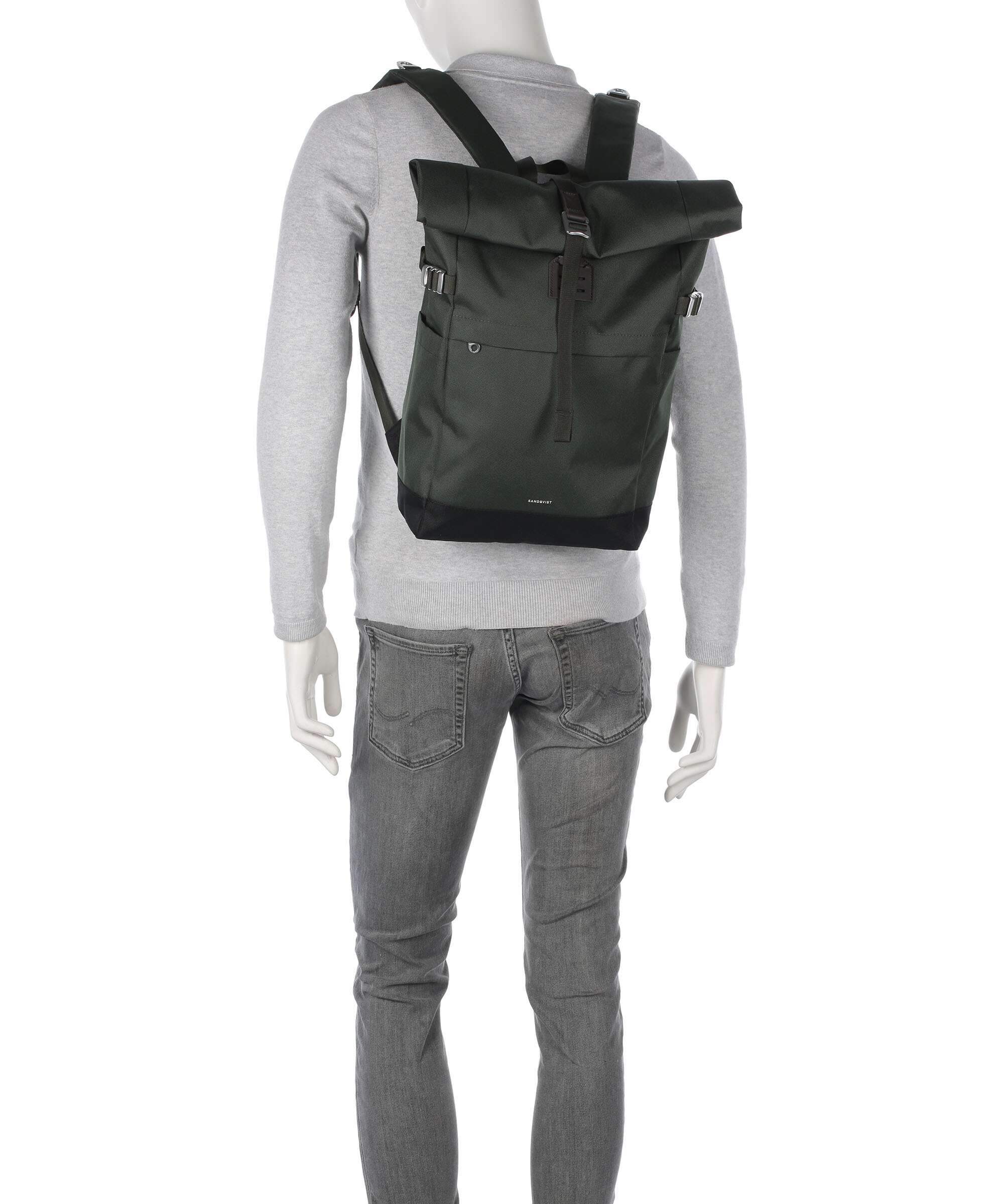 Sandqvist Icon M Rolltop backpack ice blue - Image 4