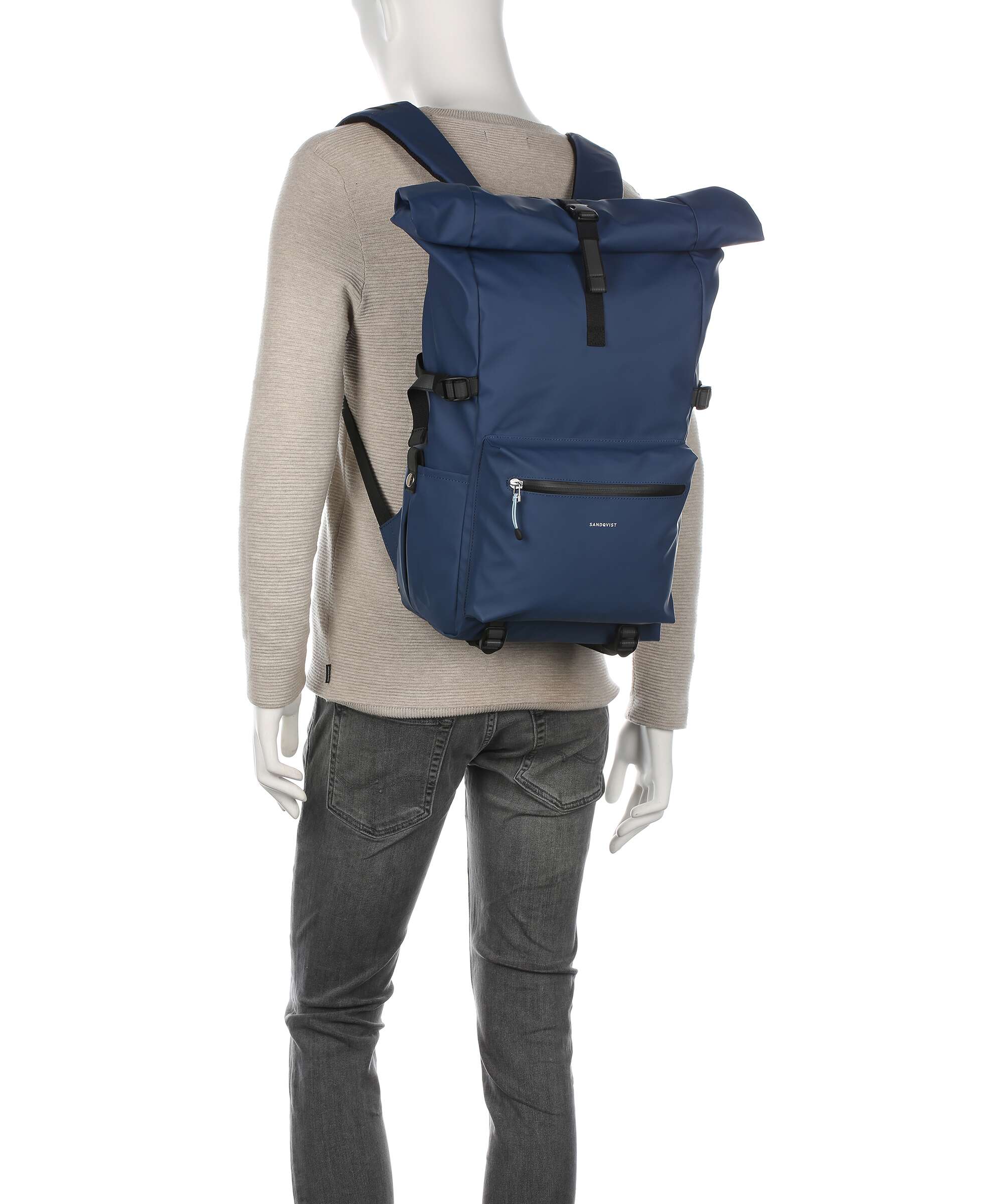 Sandqvist Stream Ruben 2.0 Rolltop backpack navy - Image 4