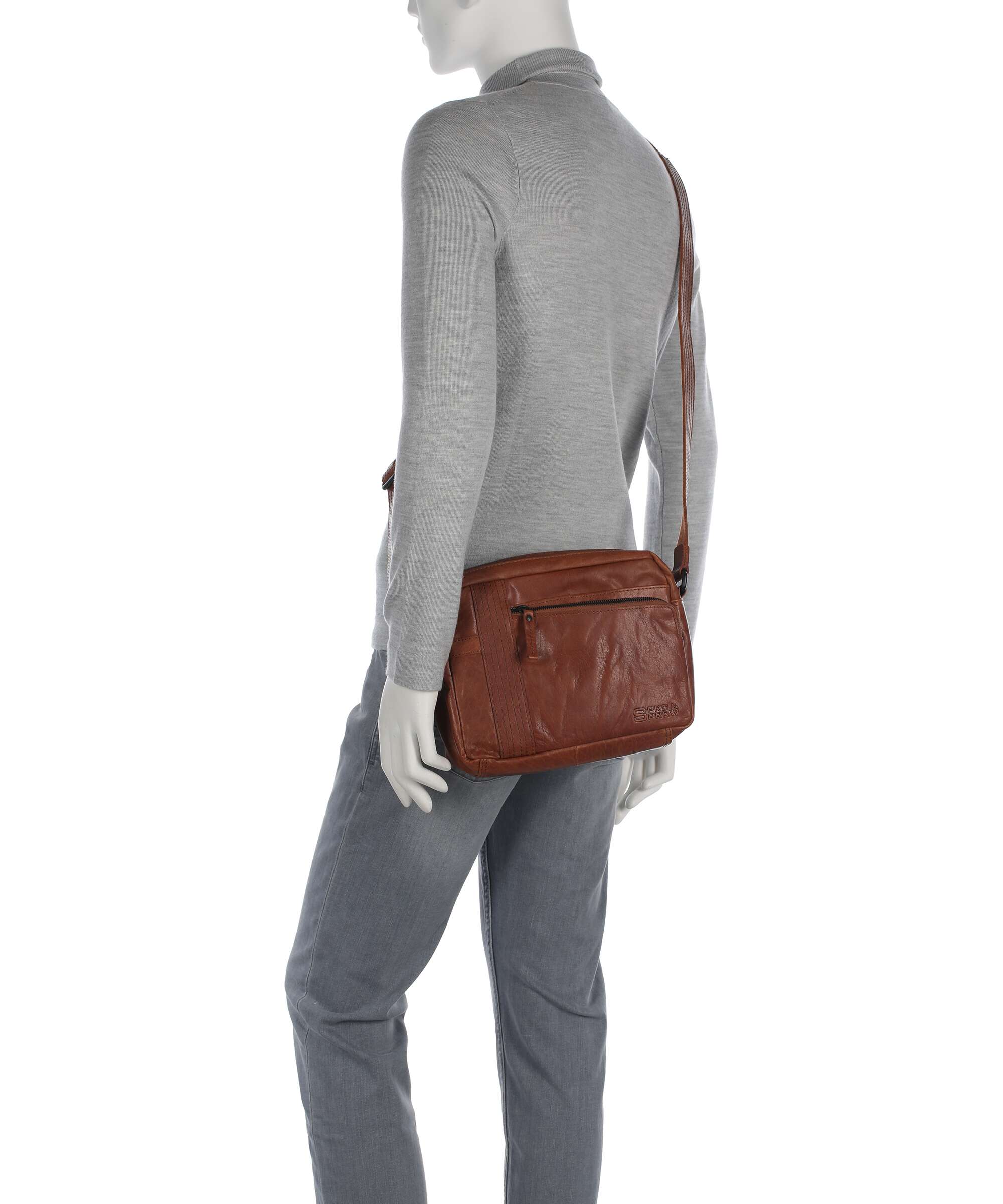 Spikes & Sparrow Bronco Ayden Crossbody bag brandy - Image 3