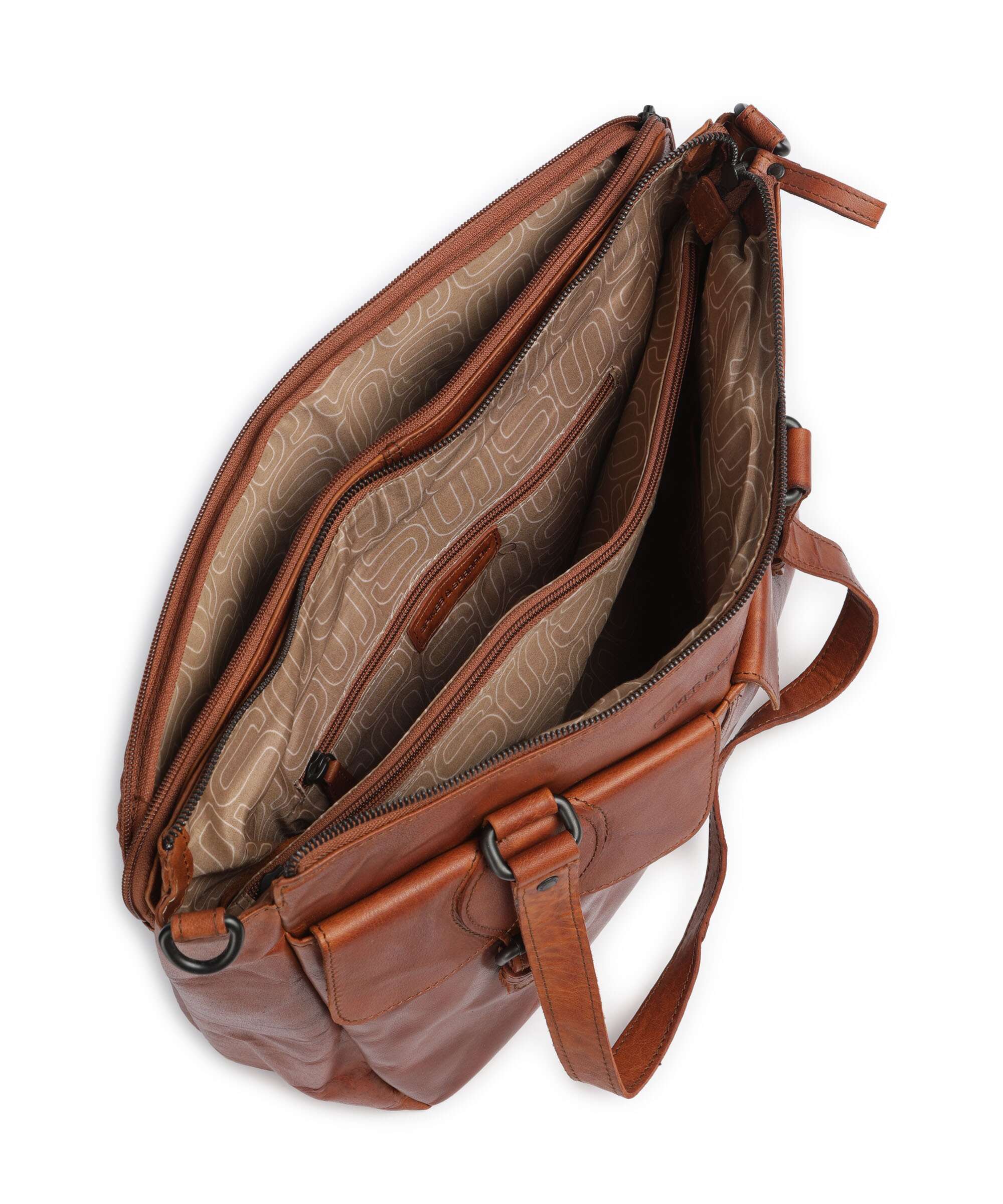 Spikes & Sparrow Bronco Fee Briefcase brandy - Image 5
