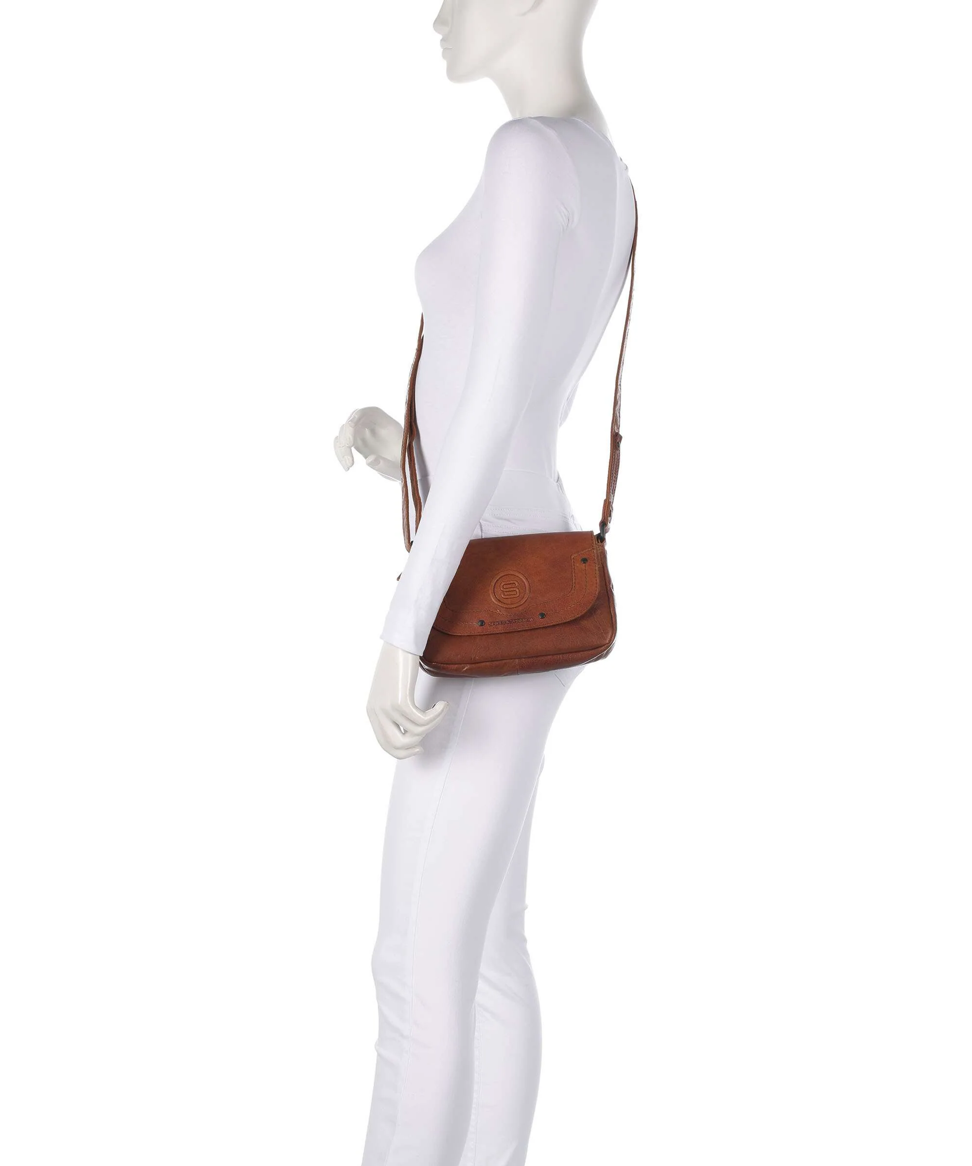 Spikes & Sparrow Bronco Linne Crossbody bag brandy - Image 3