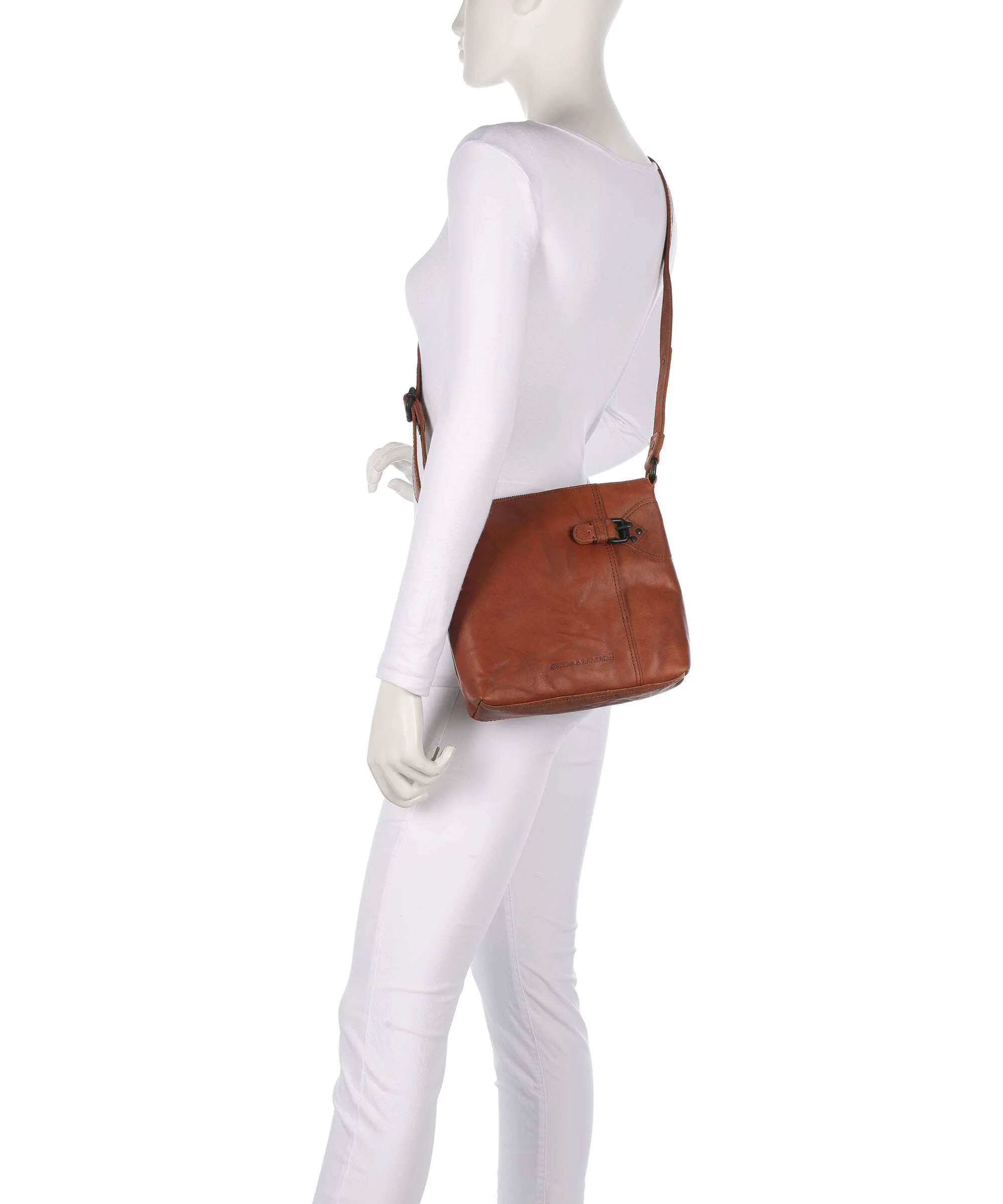 Spikes & Sparrow Bronco Serina Crossbody bag brandy - Image 3