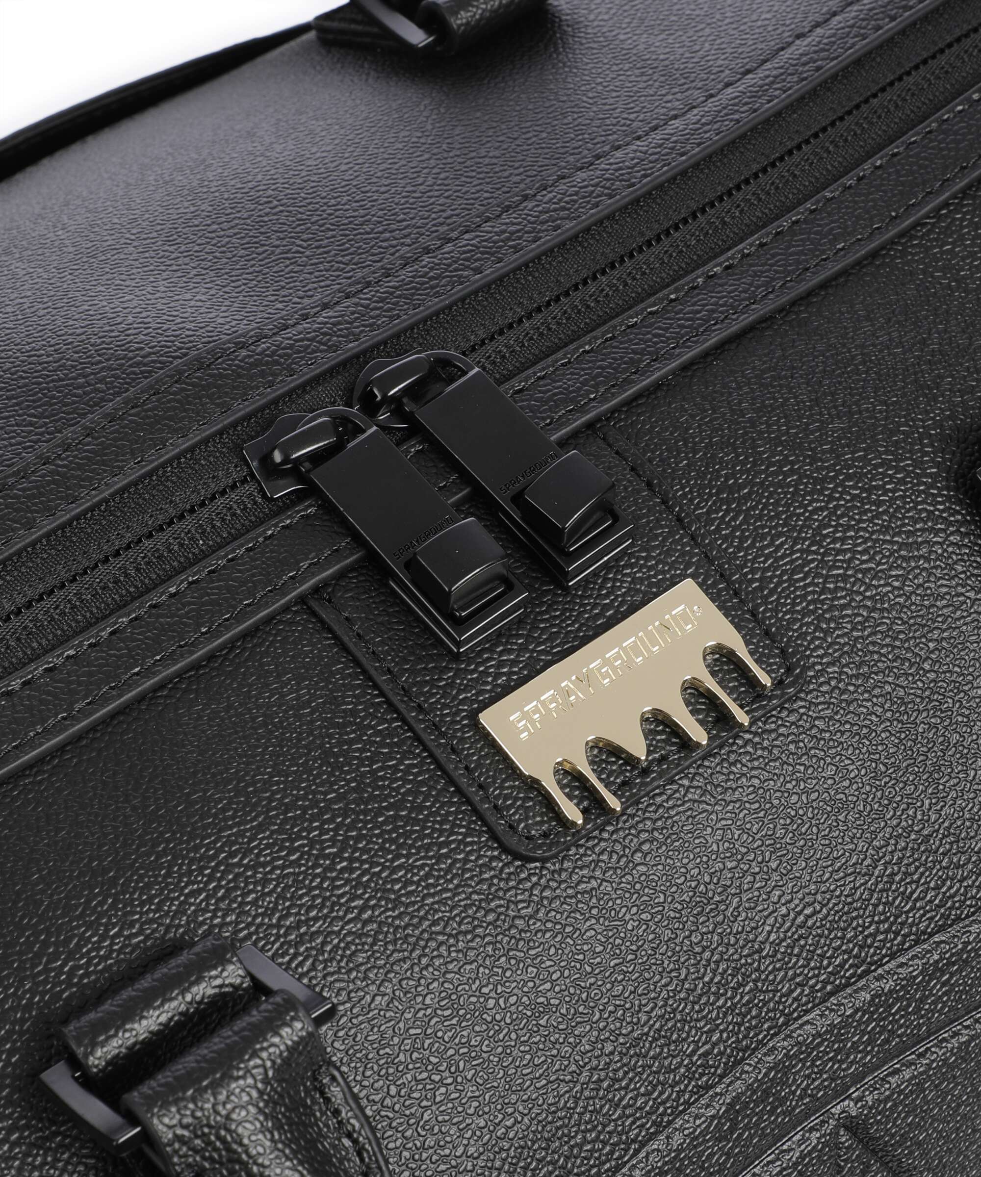 Sprayground Gold Brick Luxe Weekend bag black - Image 6