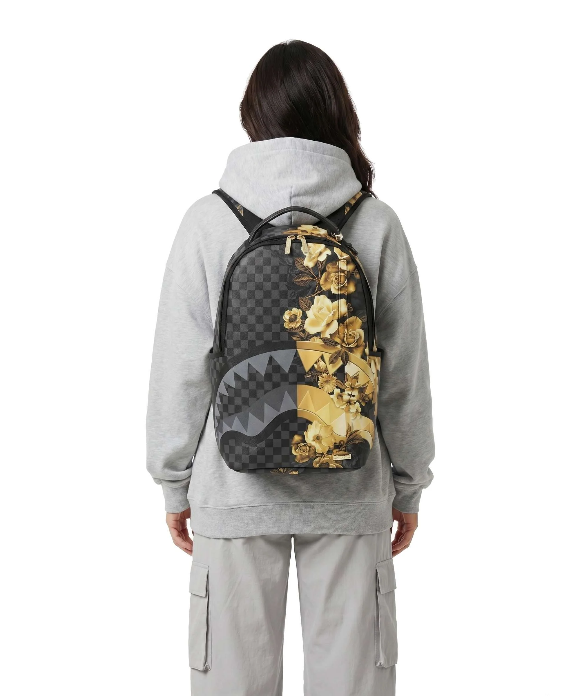 Sprayground Gold Floral Remix Backpack black - Image 3
