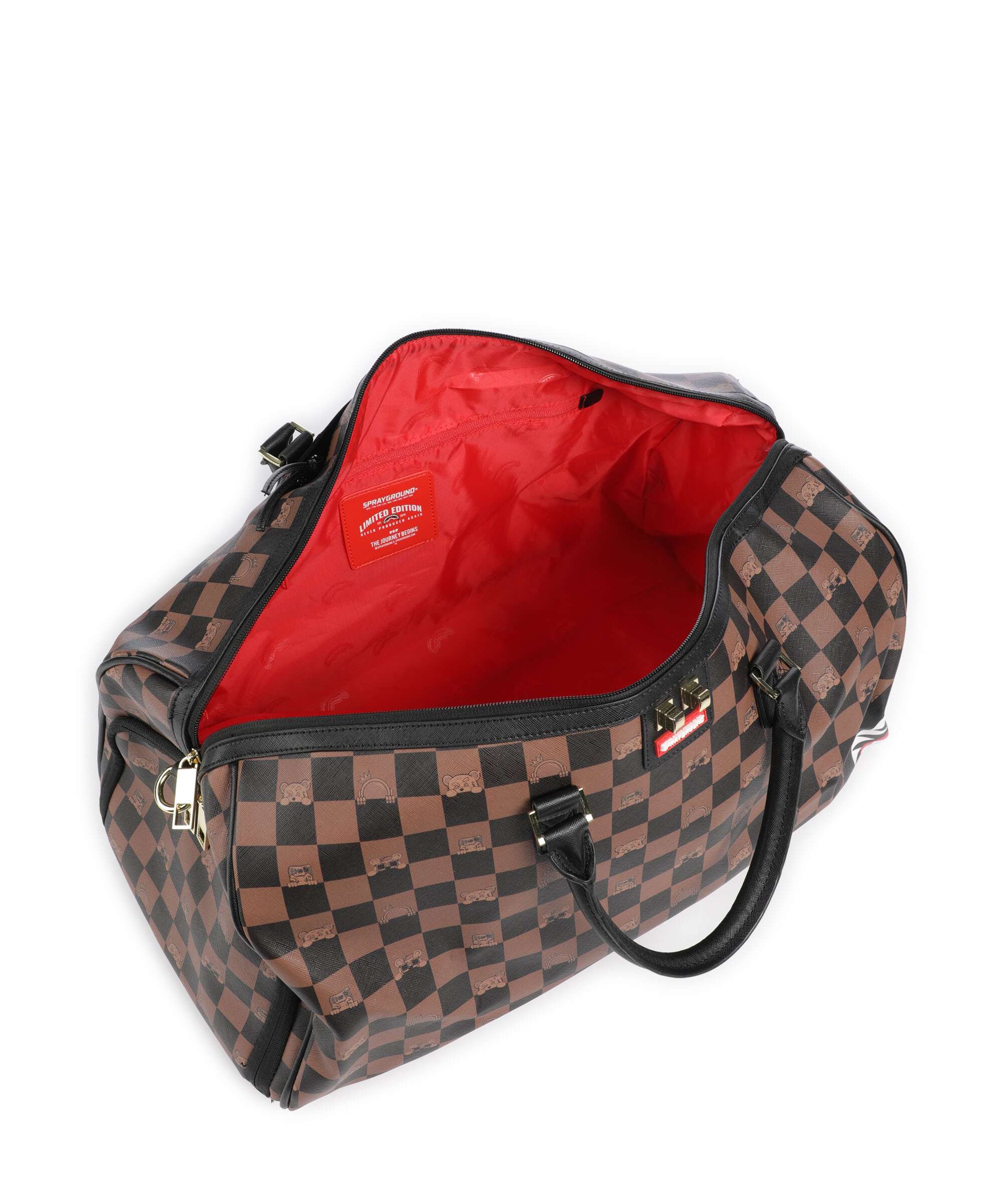 Sprayground Peeking Character Check Weekend bag multicolour - Image 6