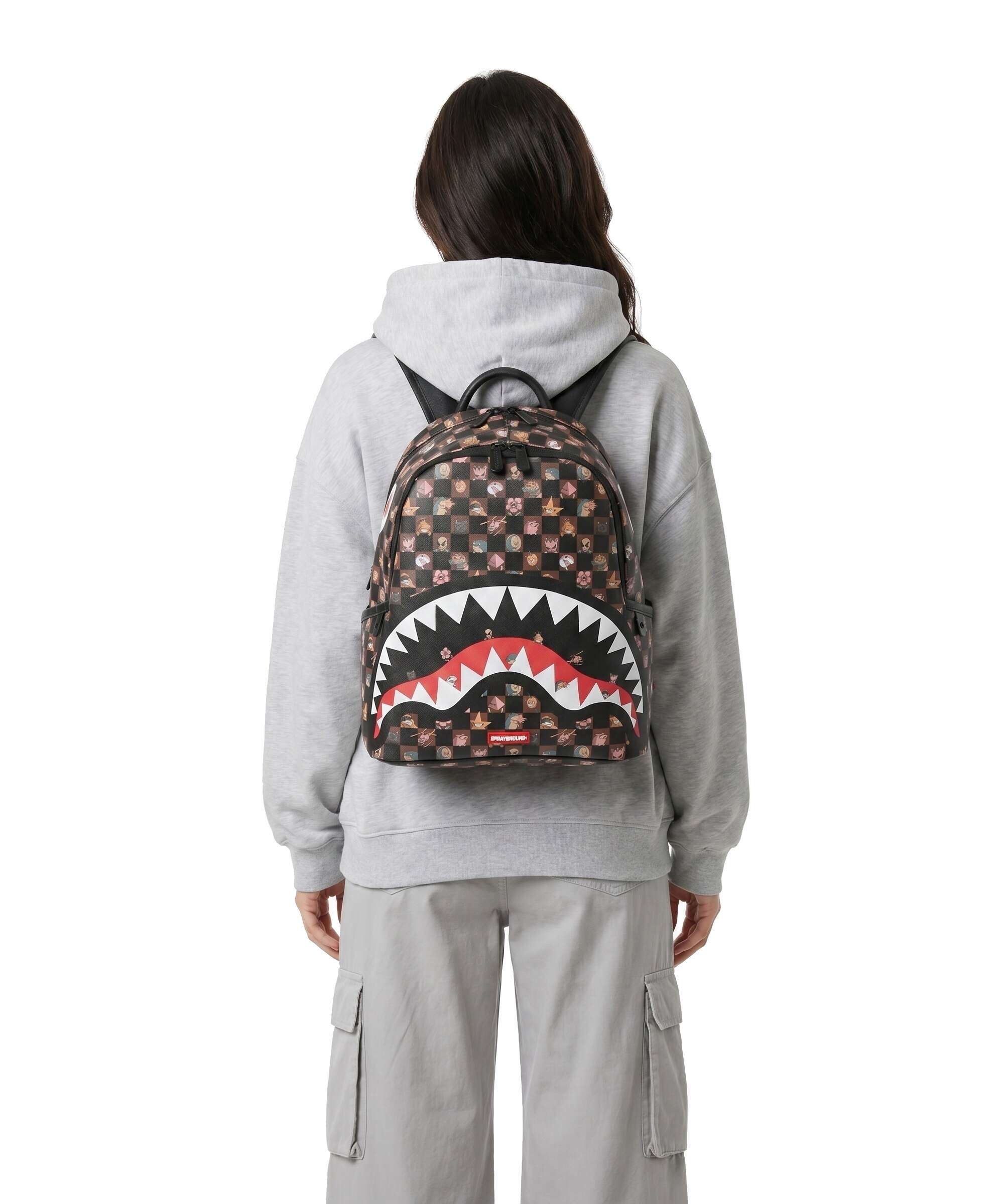 Sprayground Peeking Characters Remix Backpack brown - Image 3