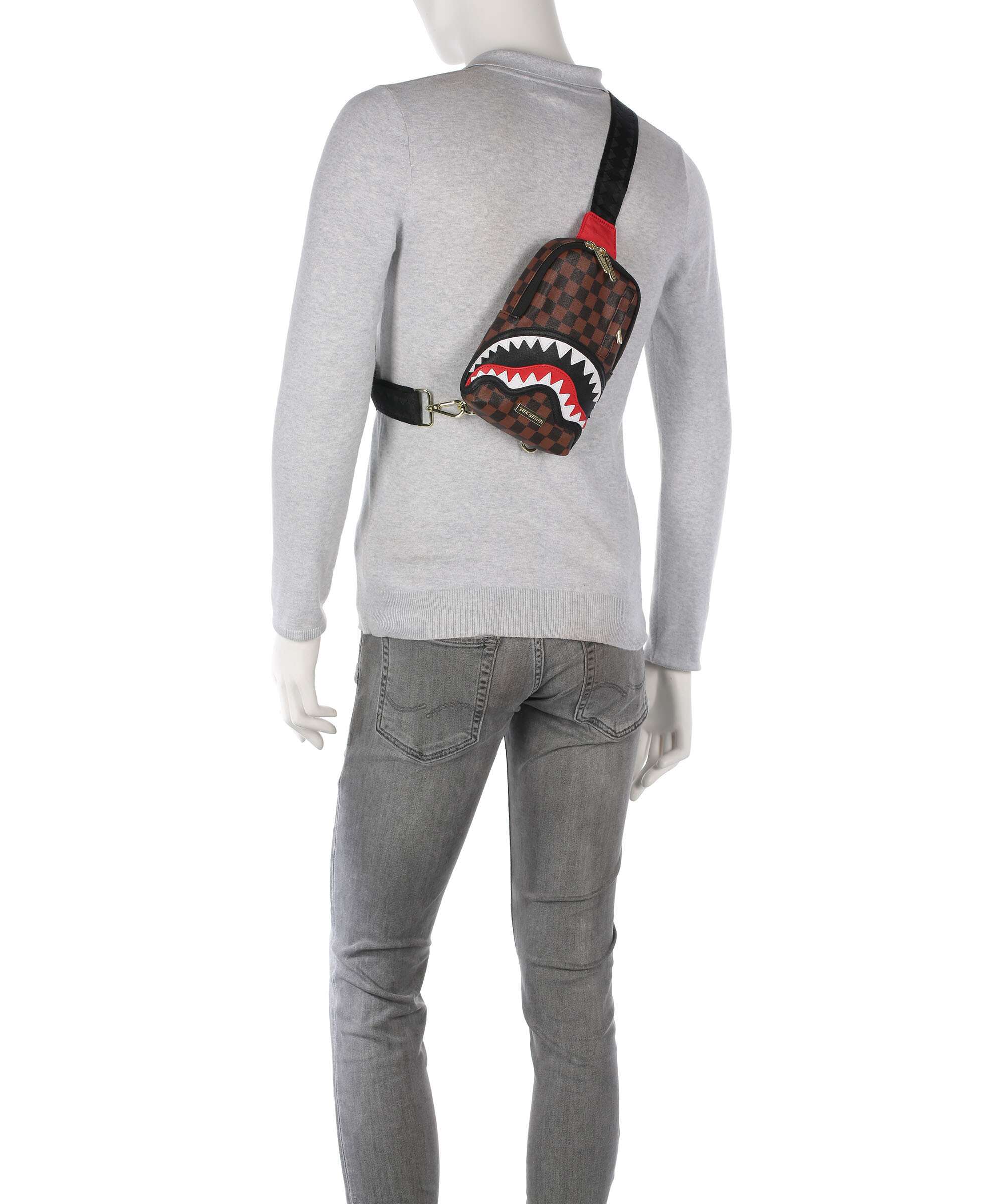 Sprayground Sawtooth Sharks in Paris Sling bag brown - Image 4