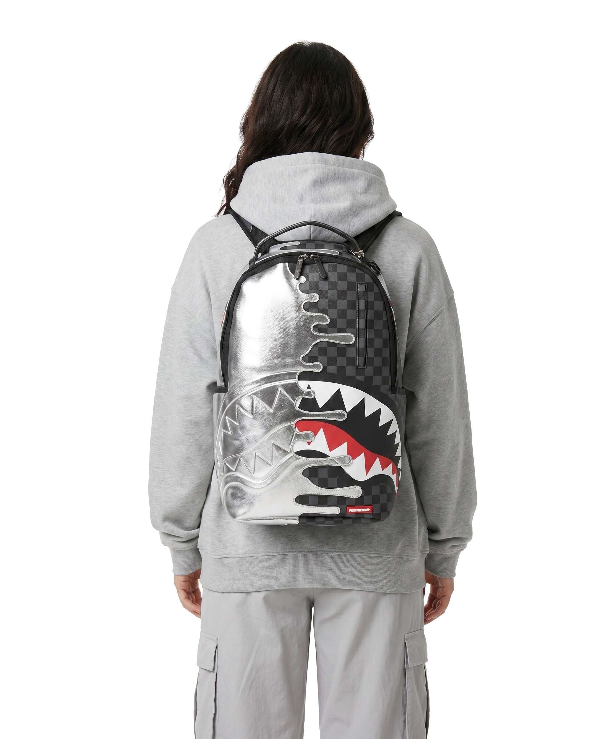 Sprayground Silver Side Drip Backpack silver - Image 3