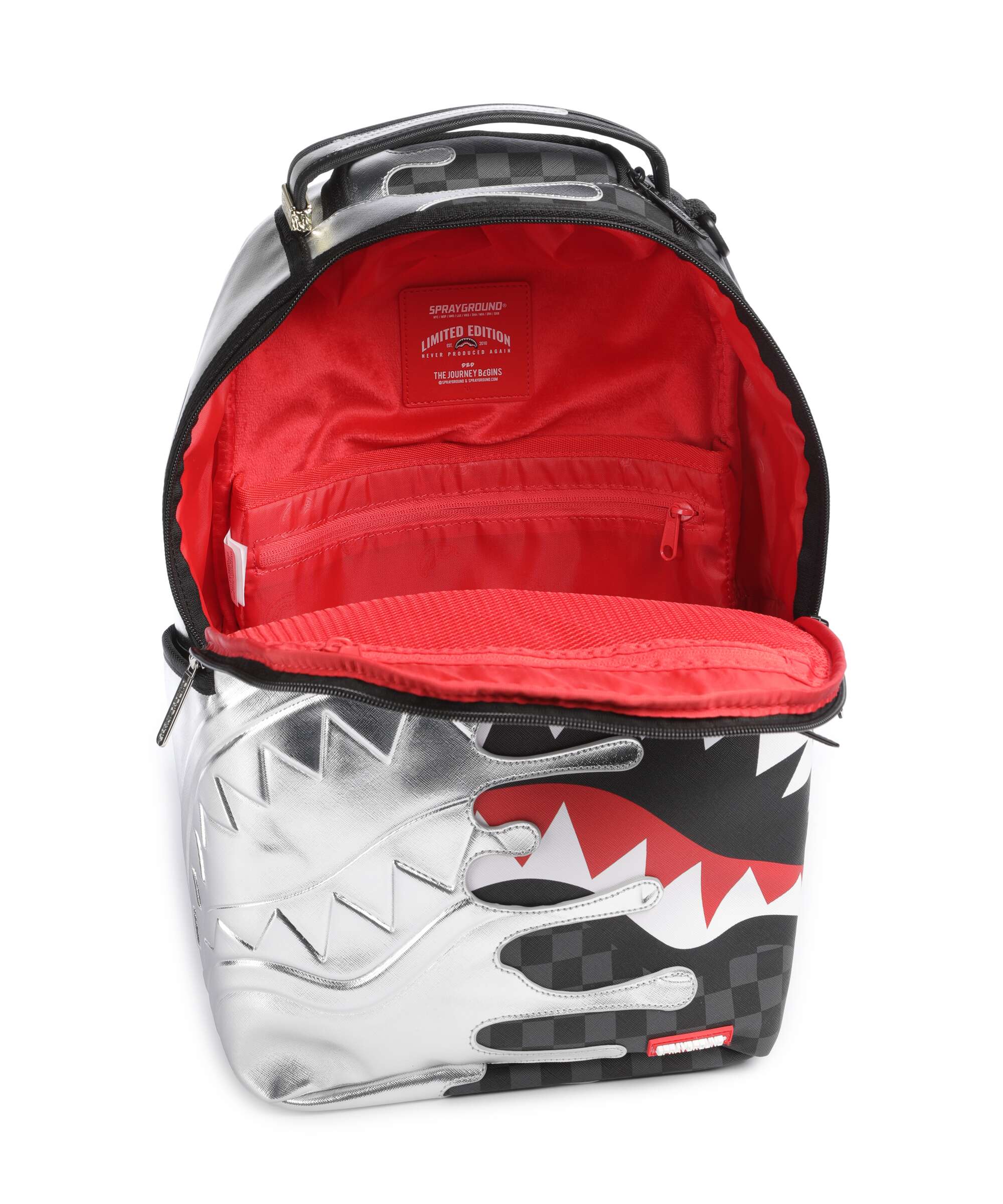 Sprayground Silver Side Drip Backpack silver - Image 5