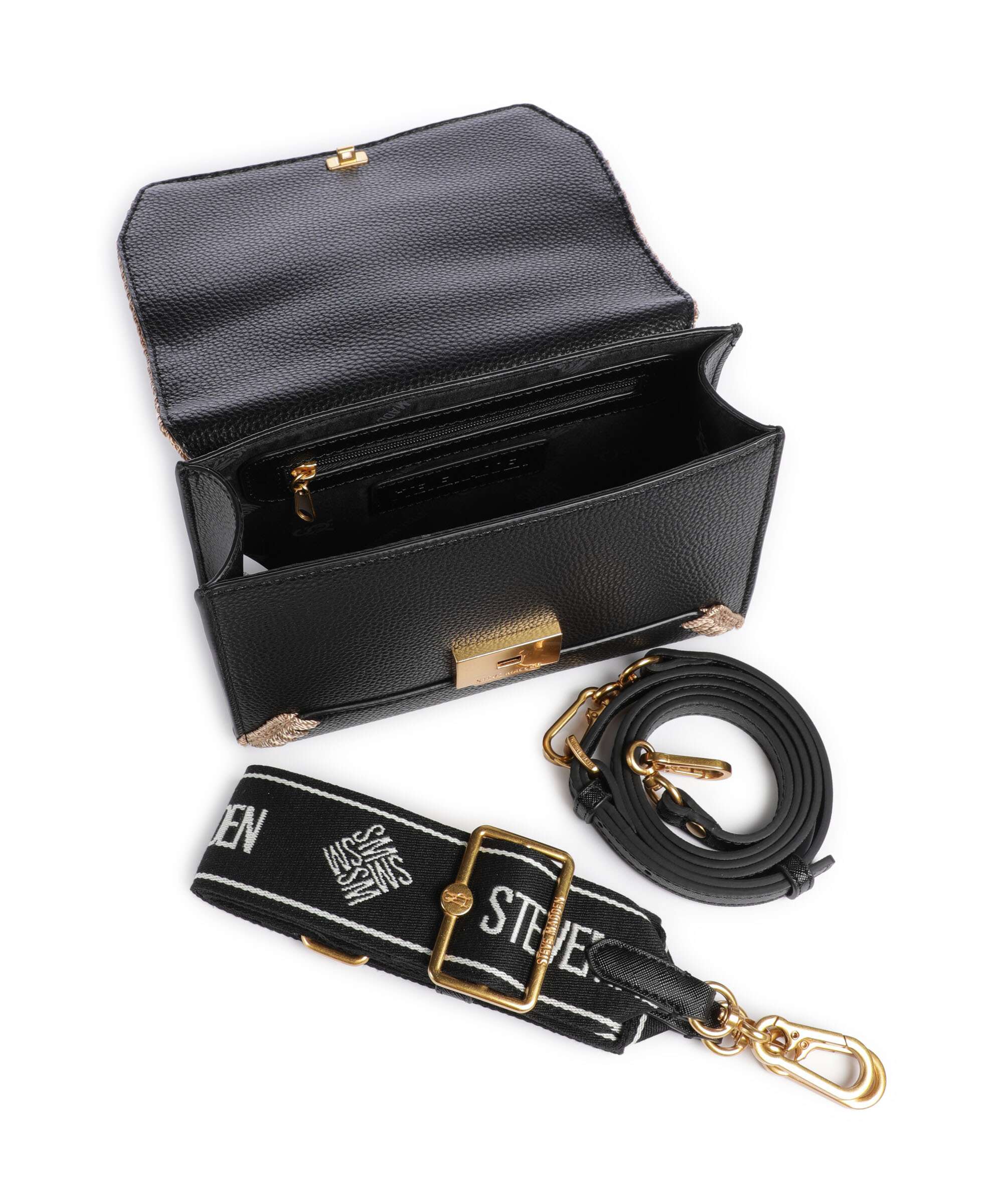 Steve Madden BARCLAY Handbag black/gold - Image 6