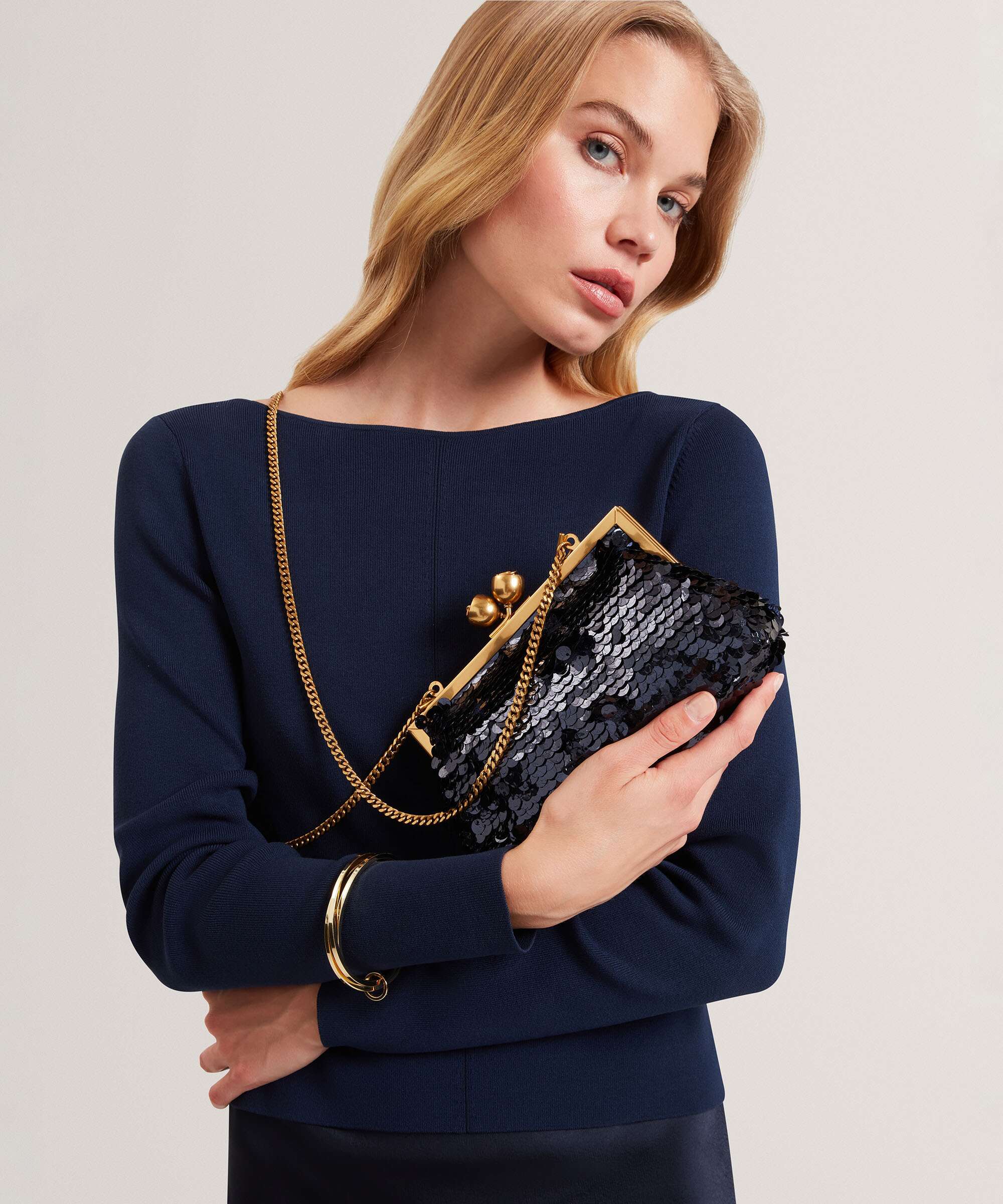 Ted Baker Sequinz Crossbody bag navy - Image 3