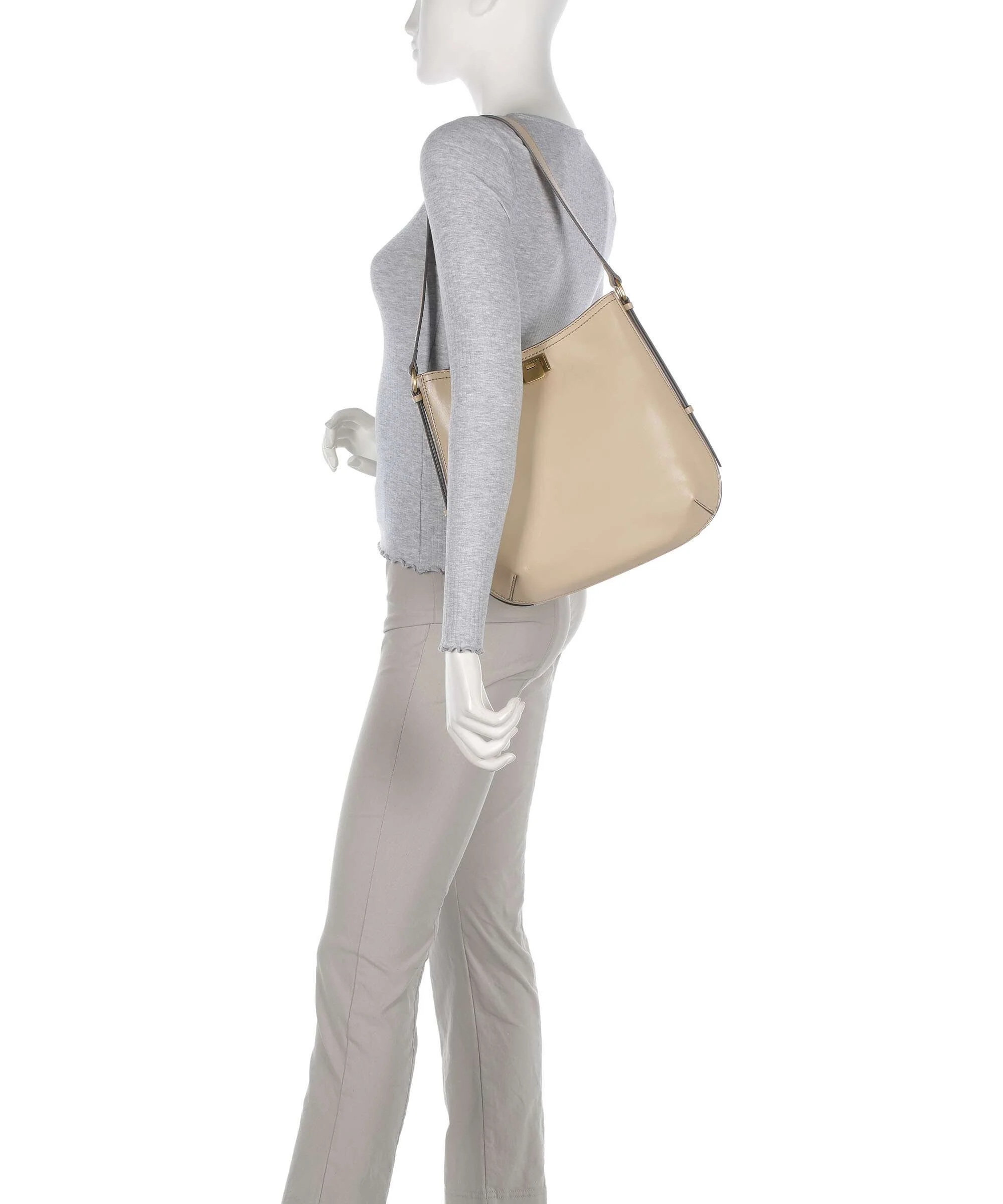The Bridge Federica Hobo bag butter - Image 3