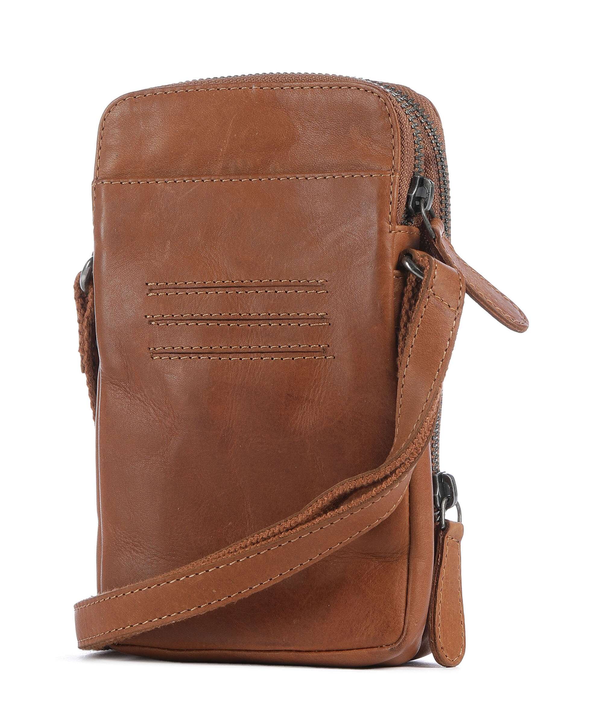 The Chesterfield Brand Cow Wax Pull Up Alesund Phone bag cognac - Image 2