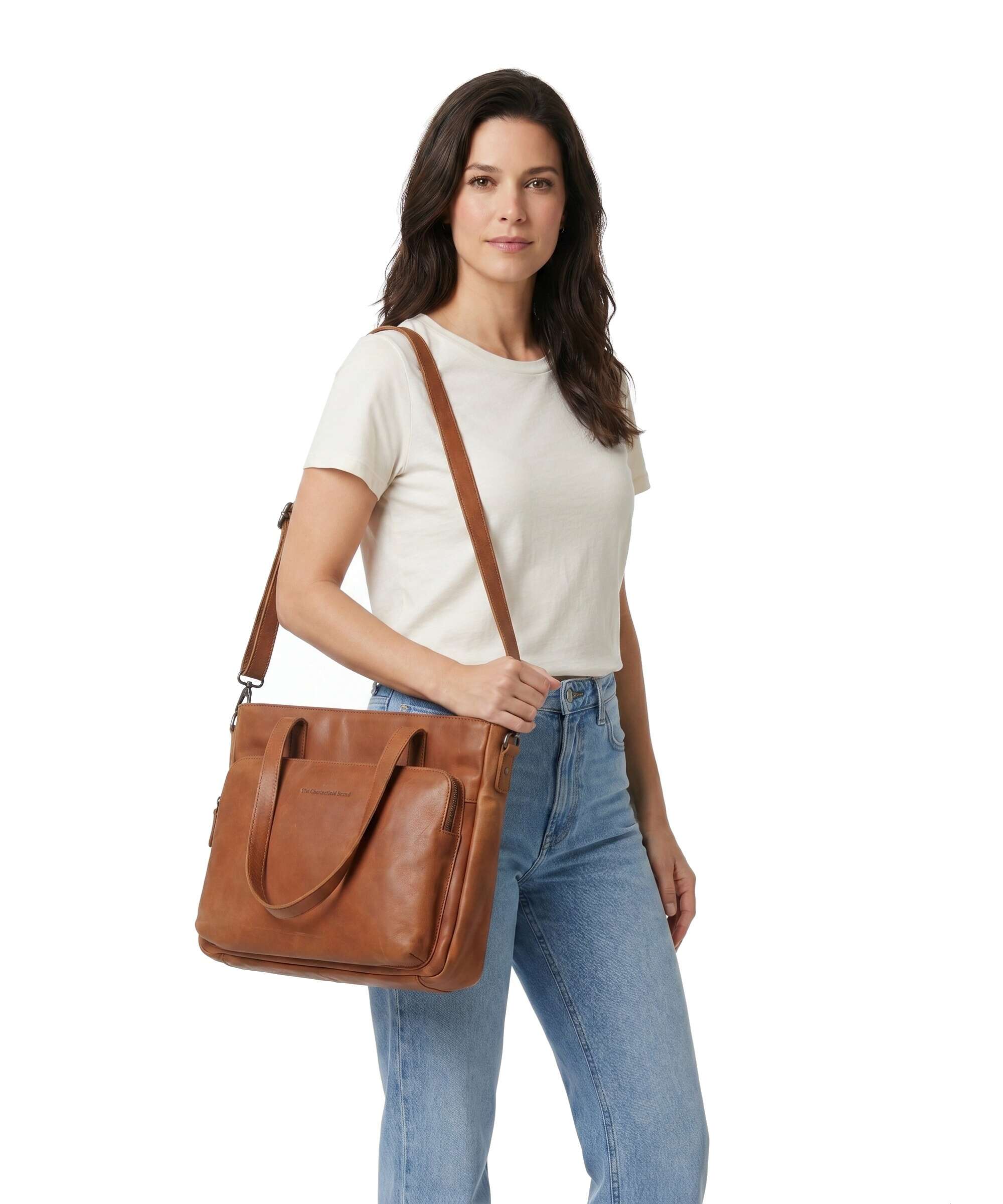 The Chesterfield Brand Cow Wax Pull Up Alicante Tote bag cognac - Image 3
