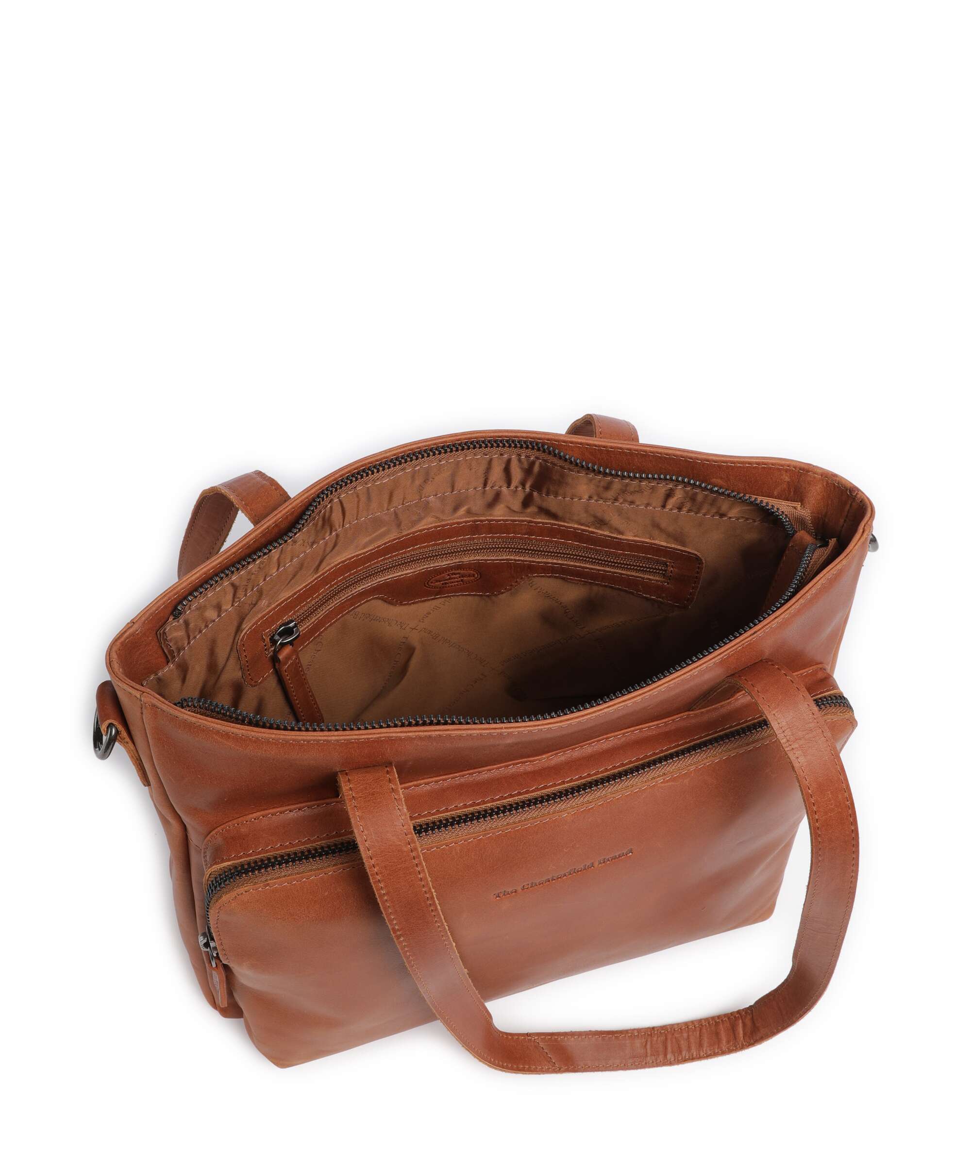 The Chesterfield Brand Cow Wax Pull Up Alicante Tote bag cognac - Image 6