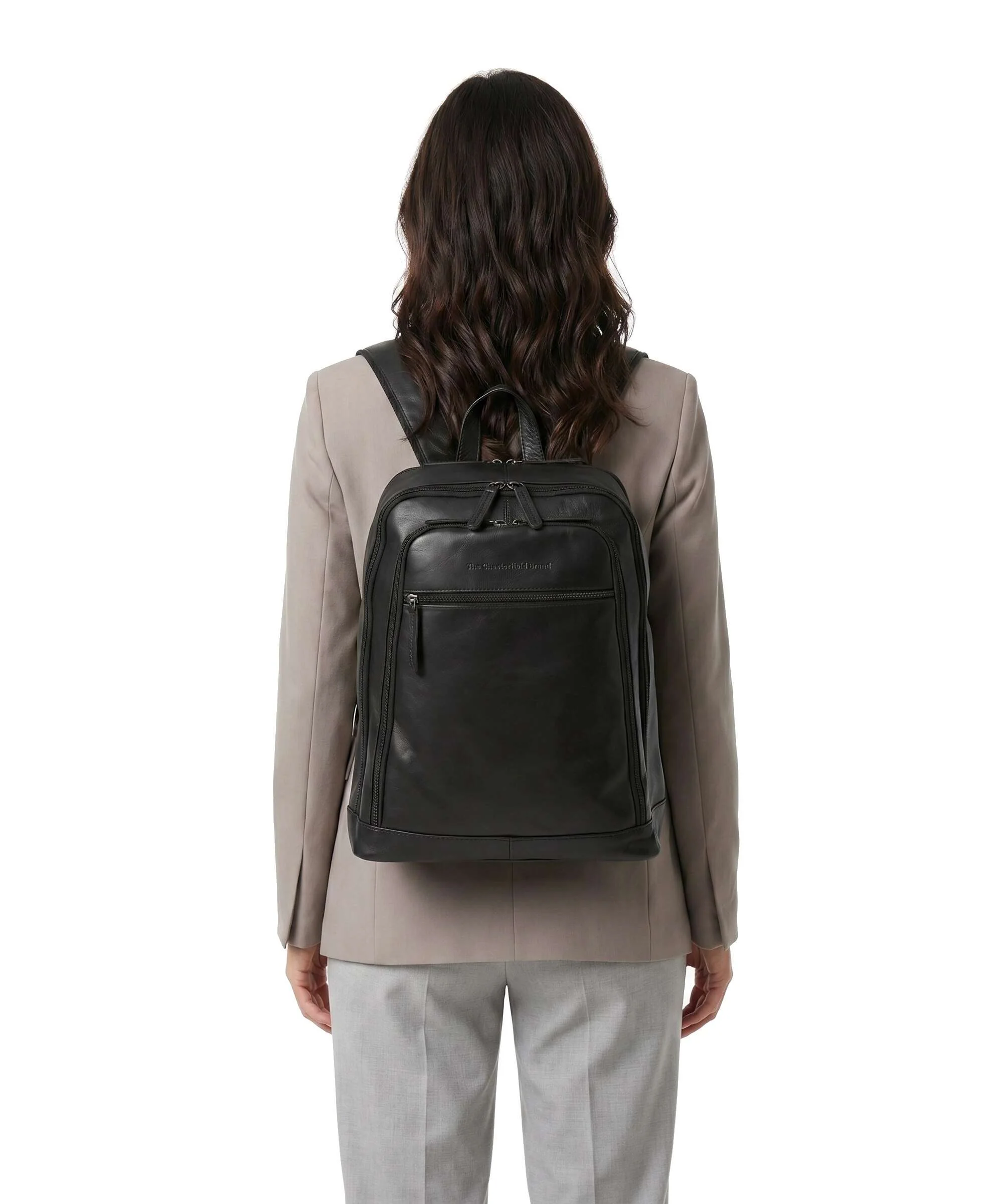 The Chesterfield Brand Cow Wax Pull Up Detroit Backpack black - Image 3