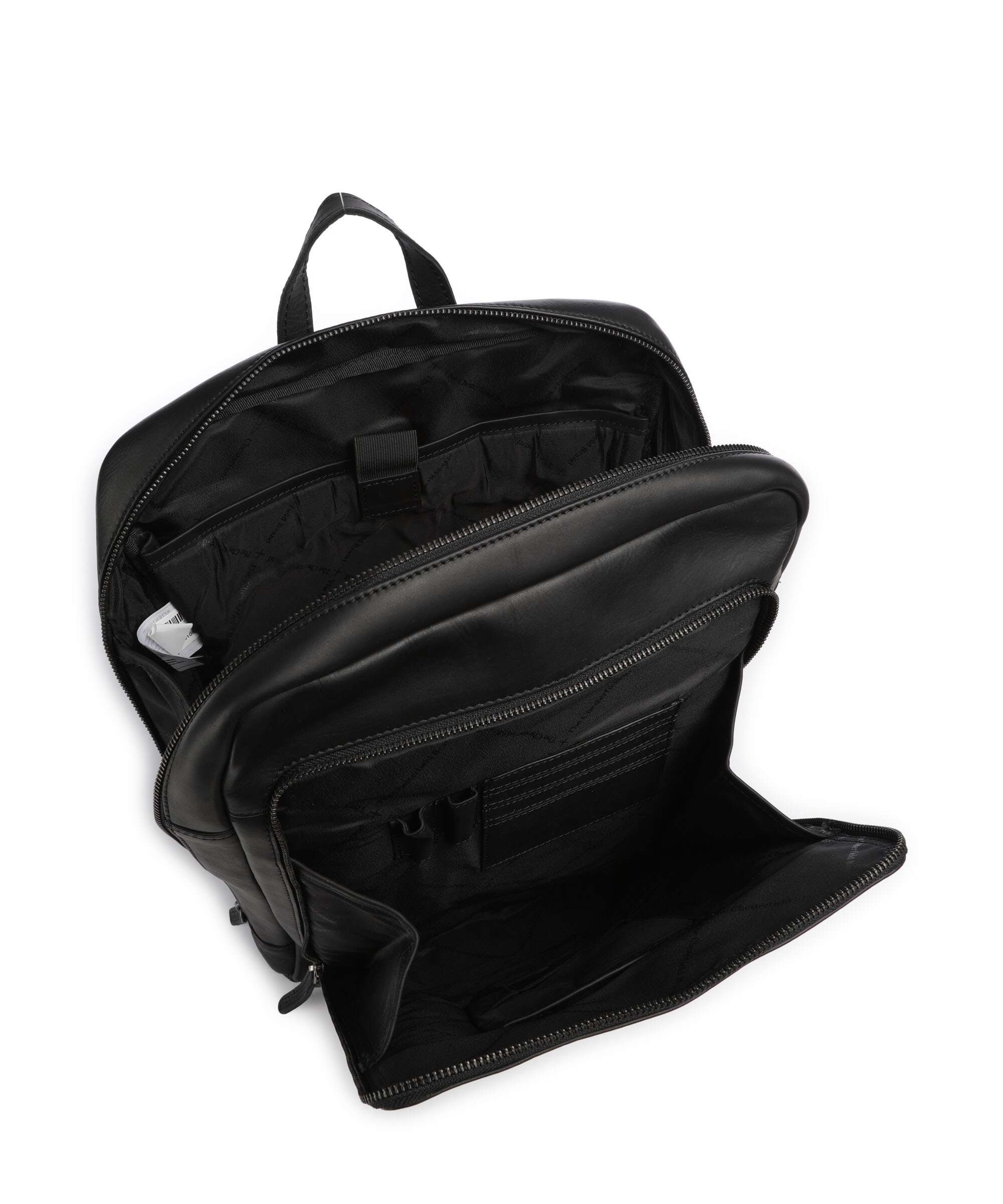 The Chesterfield Brand Cow Wax Pull Up Jasper Backpack black - Image 5
