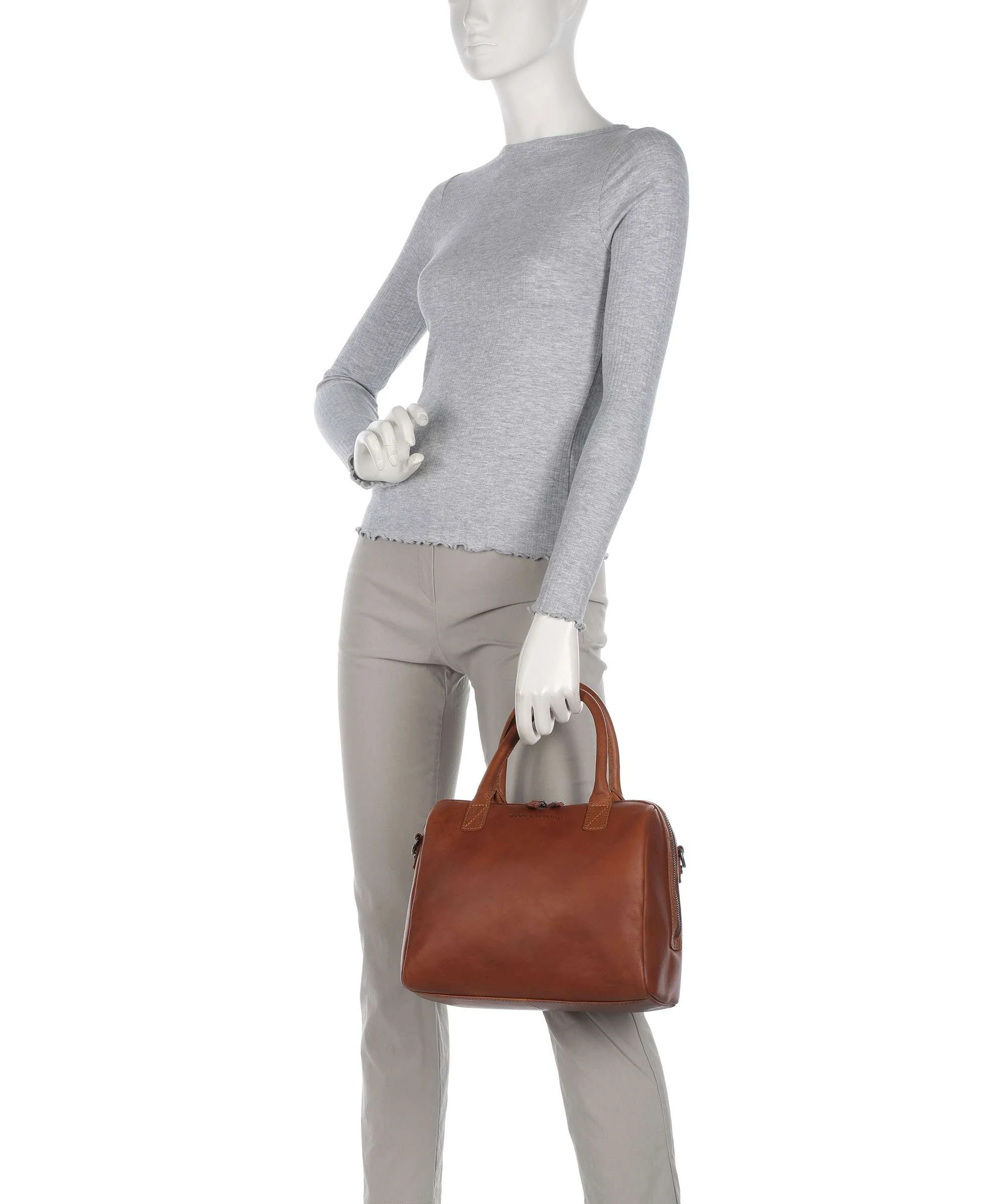 The Chesterfield Brand Cow Wax Pull Up Langton Handbag cognac - Image 3