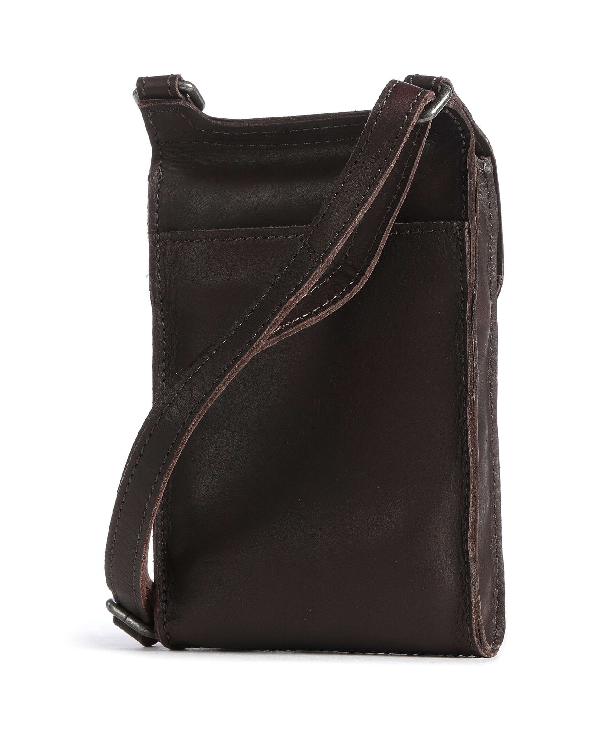 The Chesterfield Brand Cow Wax Pull Up Nebra Phone bag brown - Image 2