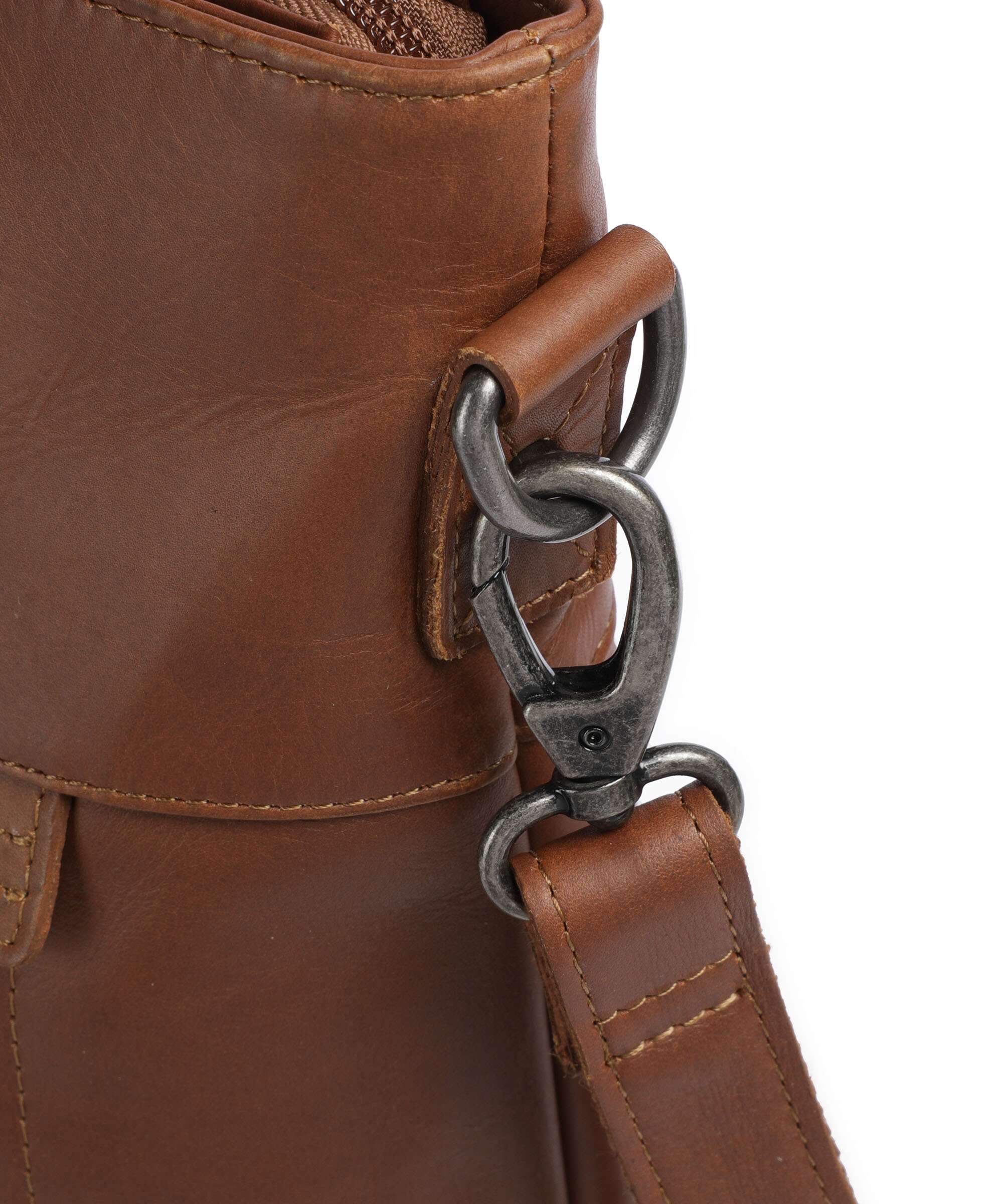 The Chesterfield Brand Cow Wax Pull Up Nunavik Tote bag cognac - Image 4