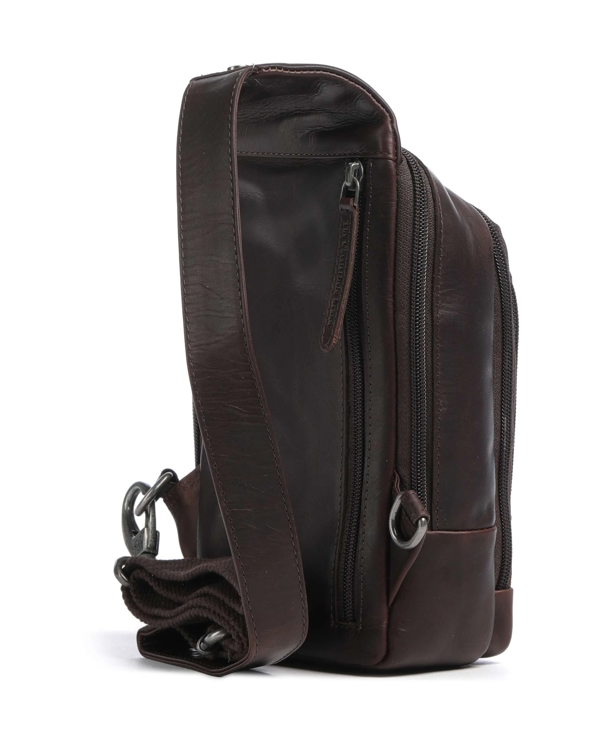 The Chesterfield Brand Cow Wax Pull Up Riga Sling bag brown - Image 2