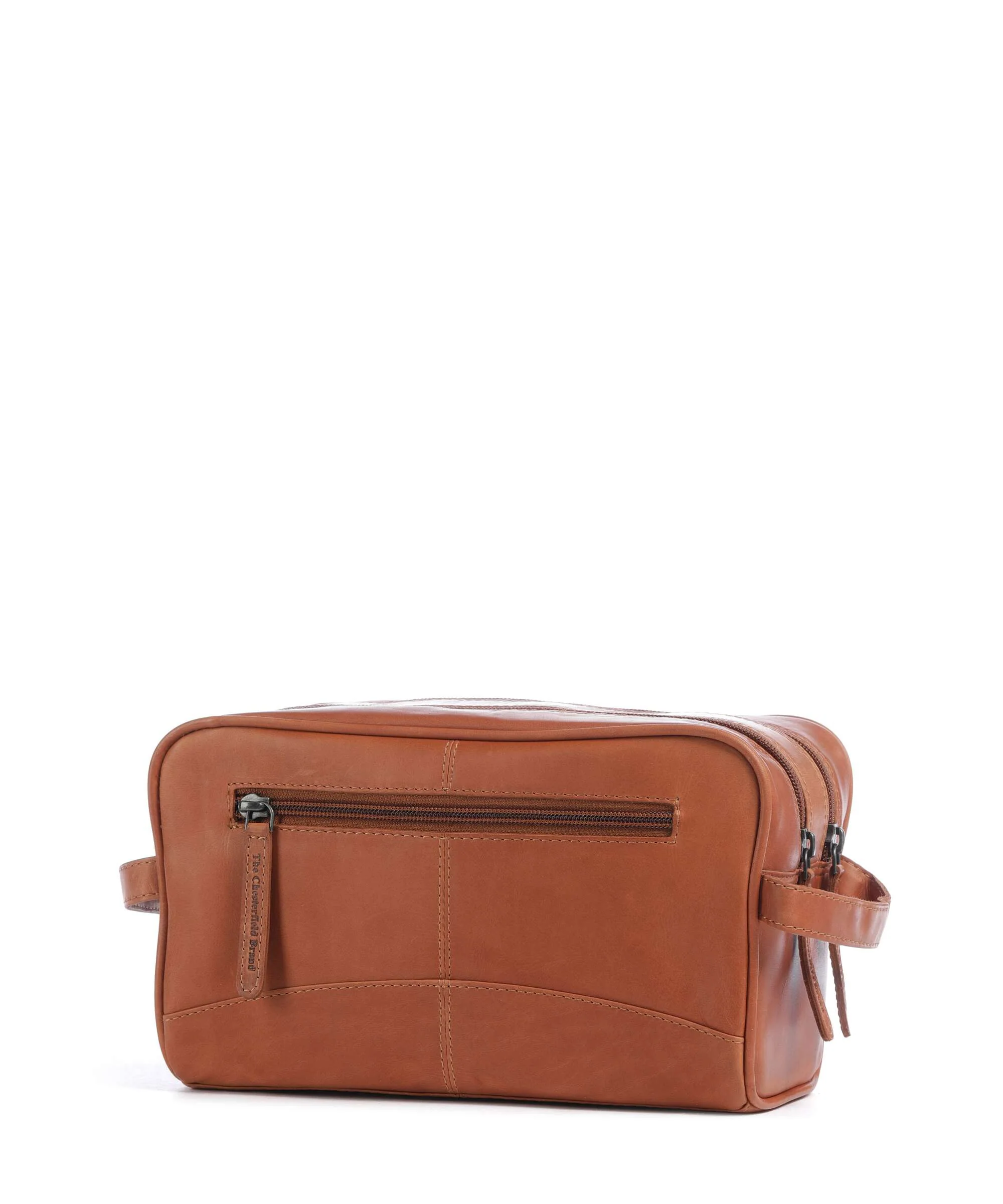 The Chesterfield Brand Cow Wax Pull Up Stacey Toiletry bag cognac - Image 2
